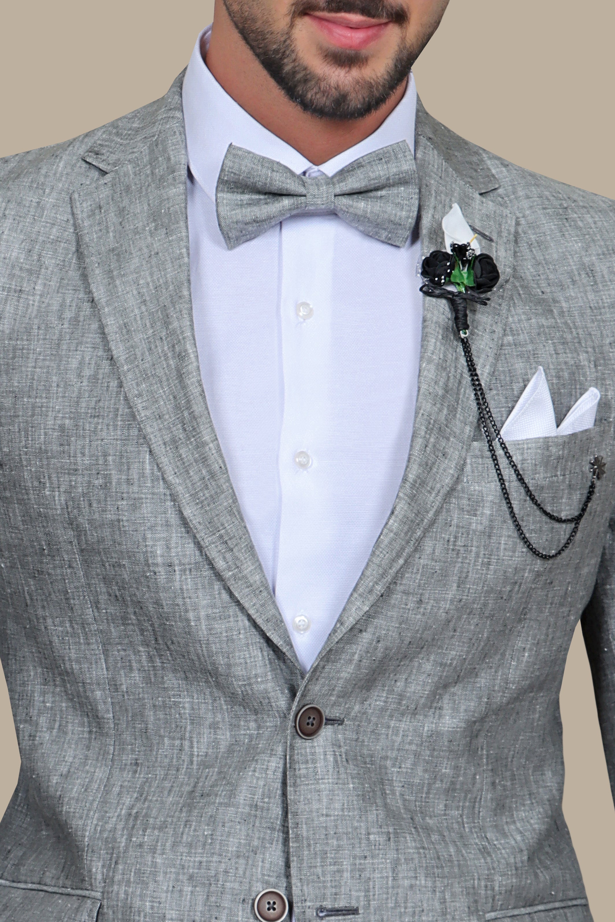 Light Gray Linen Suit