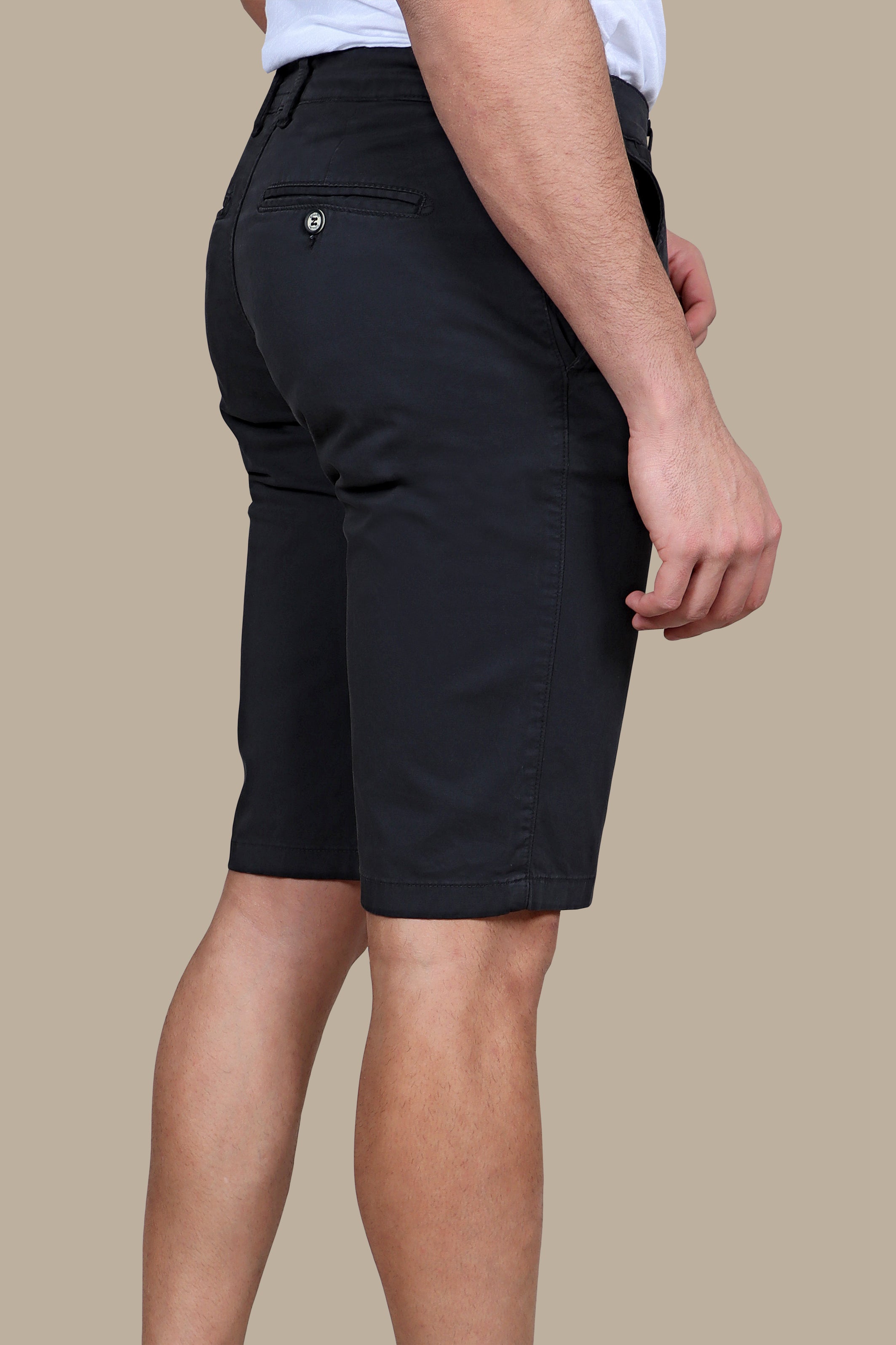 Short Chino Plain Slim Fit | Black