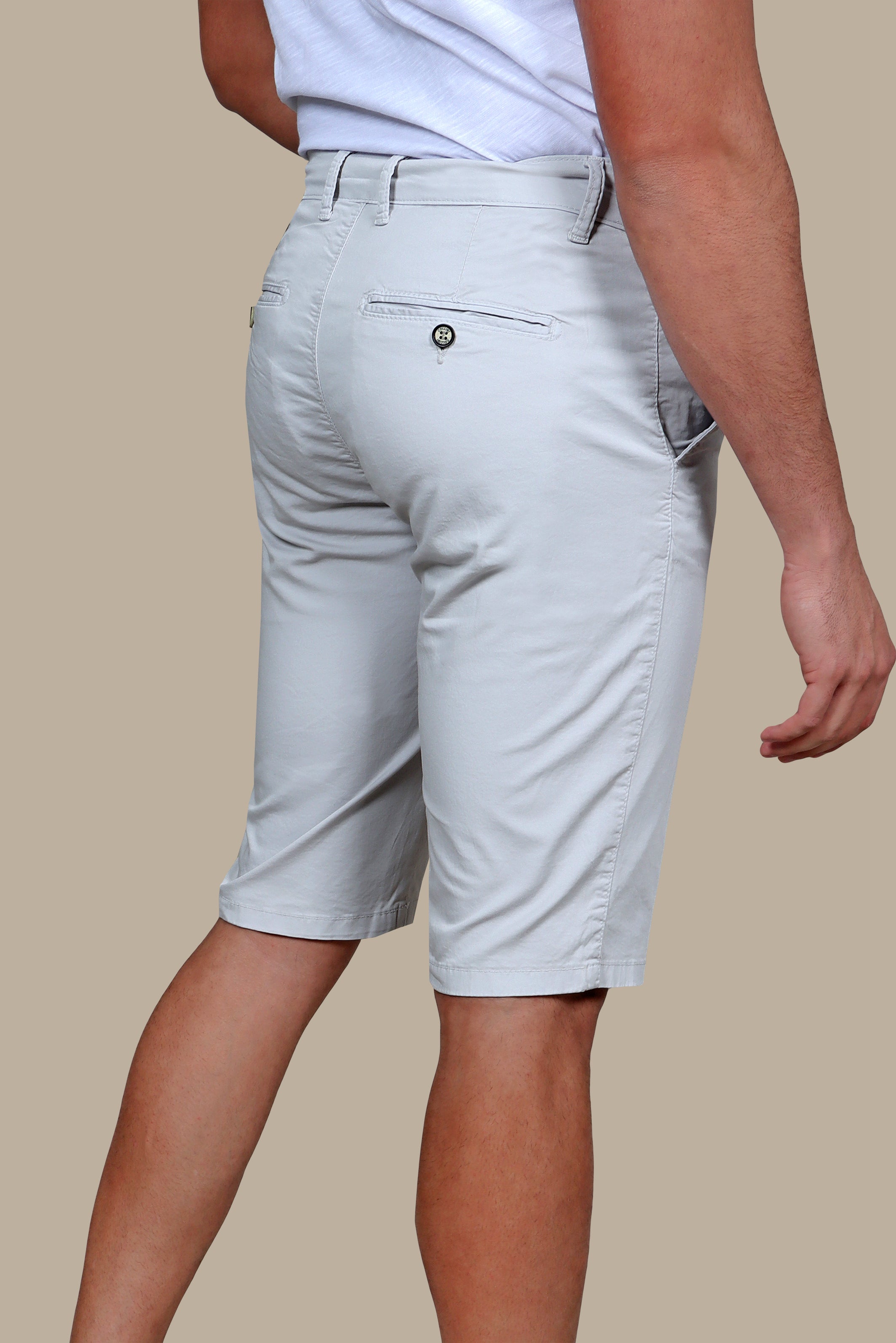 Short Chino Plain Slim Fit | Light Grey