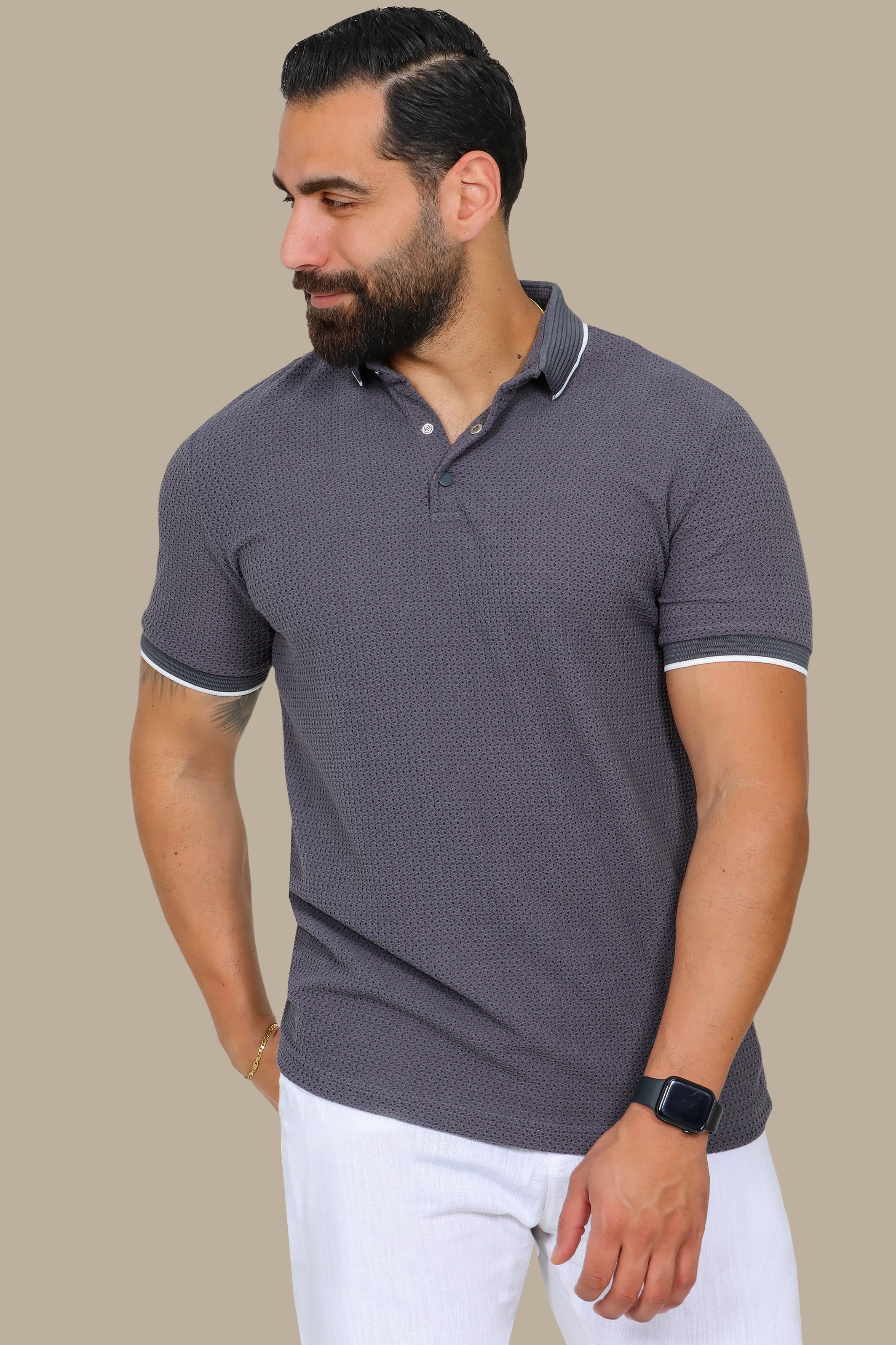 Breathable Grey Polo: Stay Cool in Style!