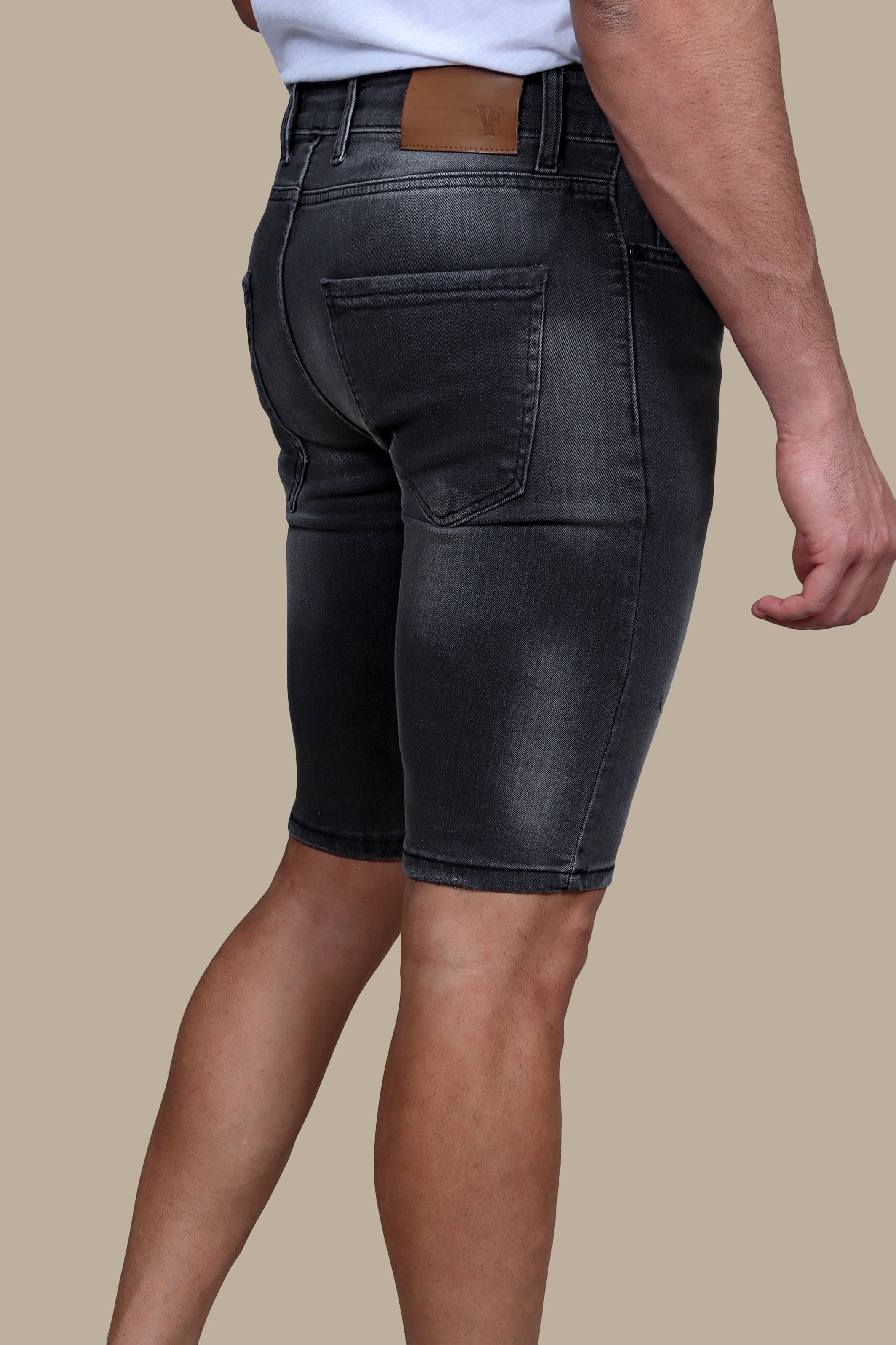 Short Denim Plain | Gray