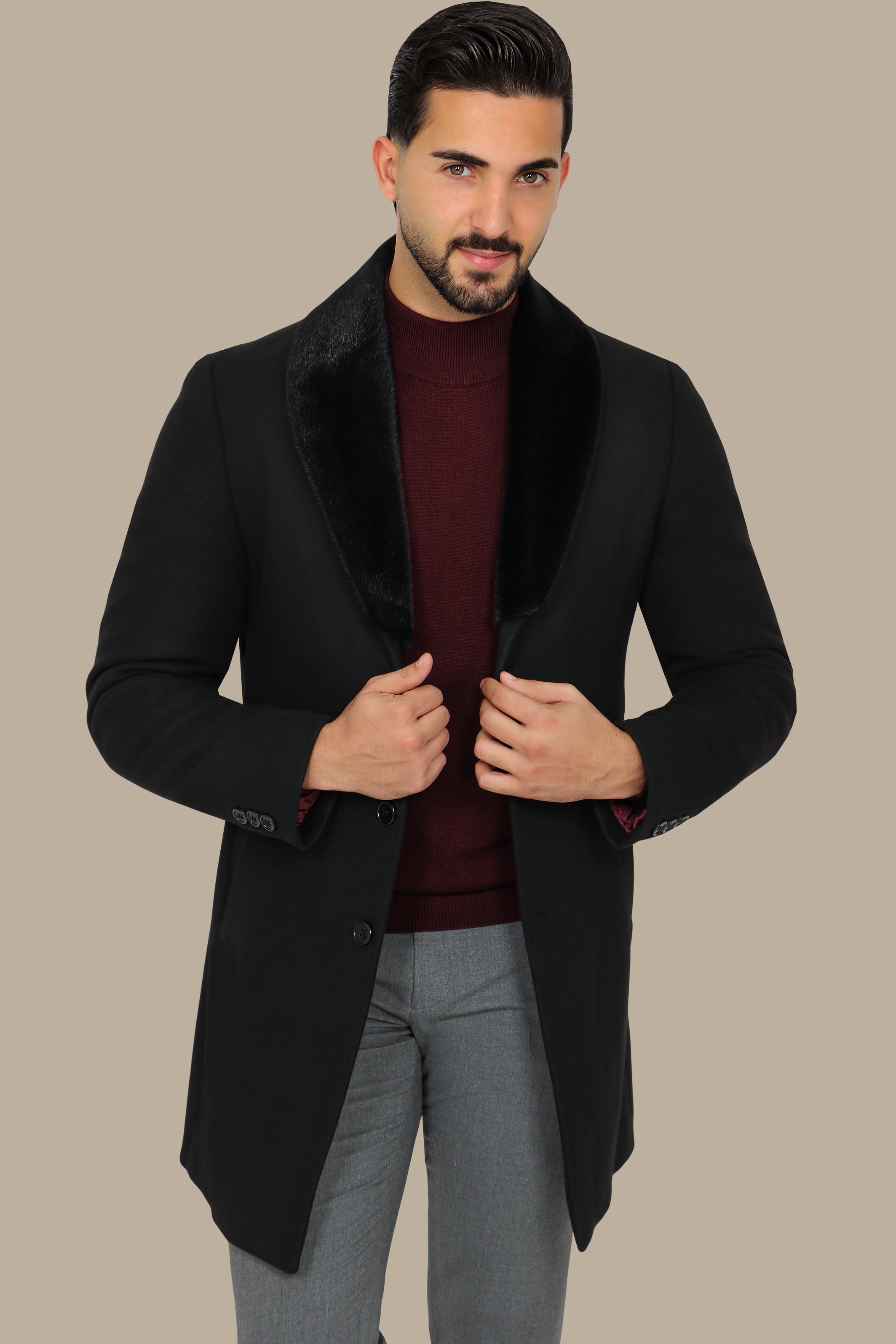 Black Beauty: The Detachable Fur Coat in Classic Elegance