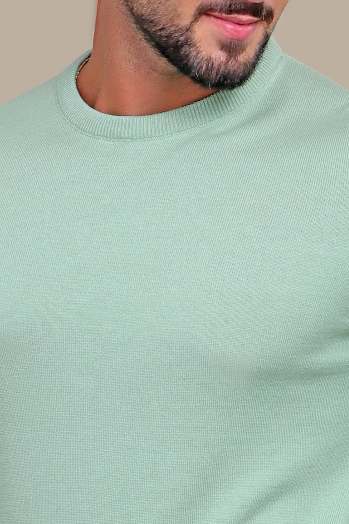 Sweater R-Neck Basic | Pistache