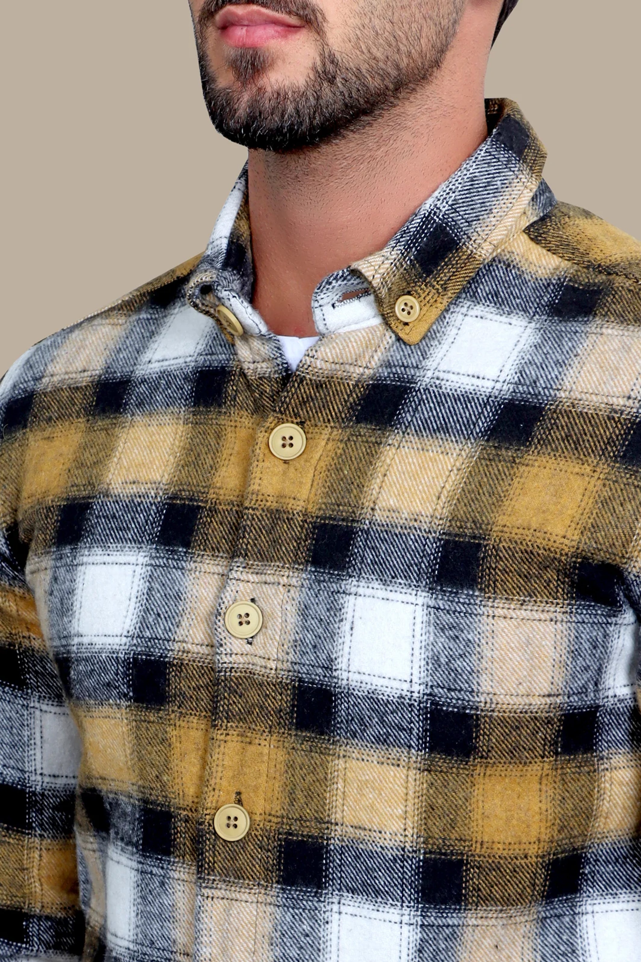 Yellow Checked Overshirt