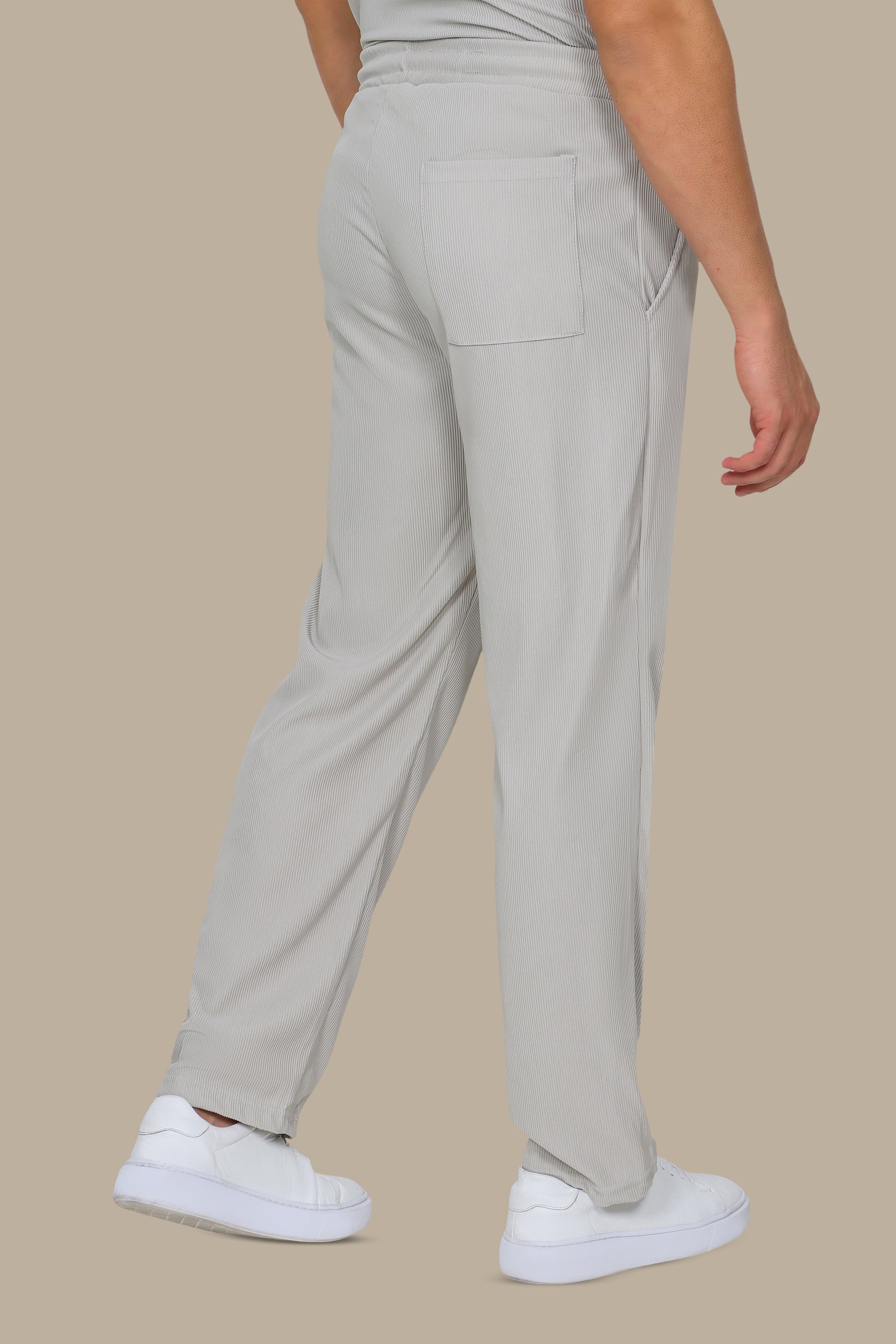 Pant Baggy Ribbed Plain Grey