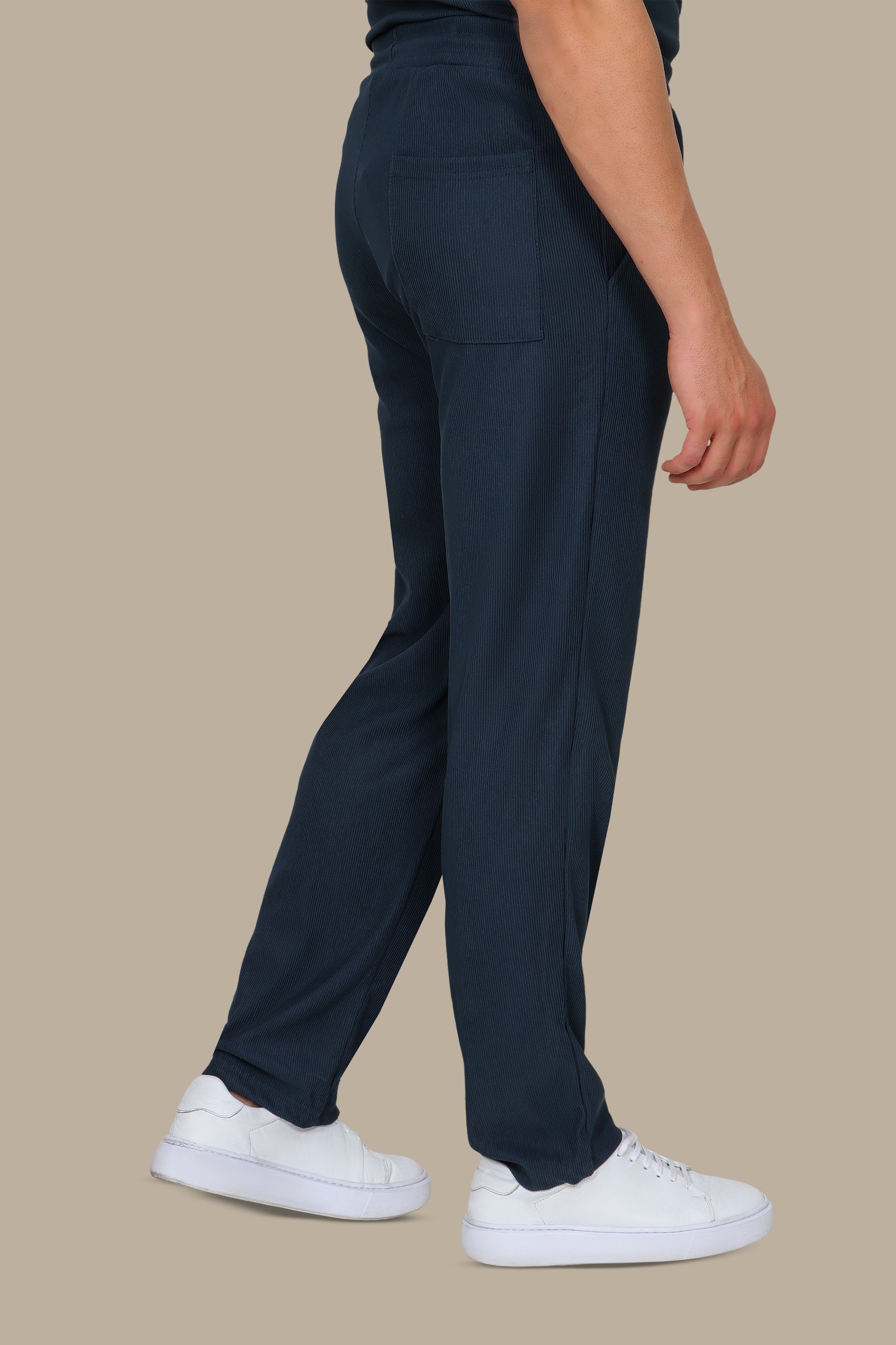Pant Baggy Ribbed Plain Petrol