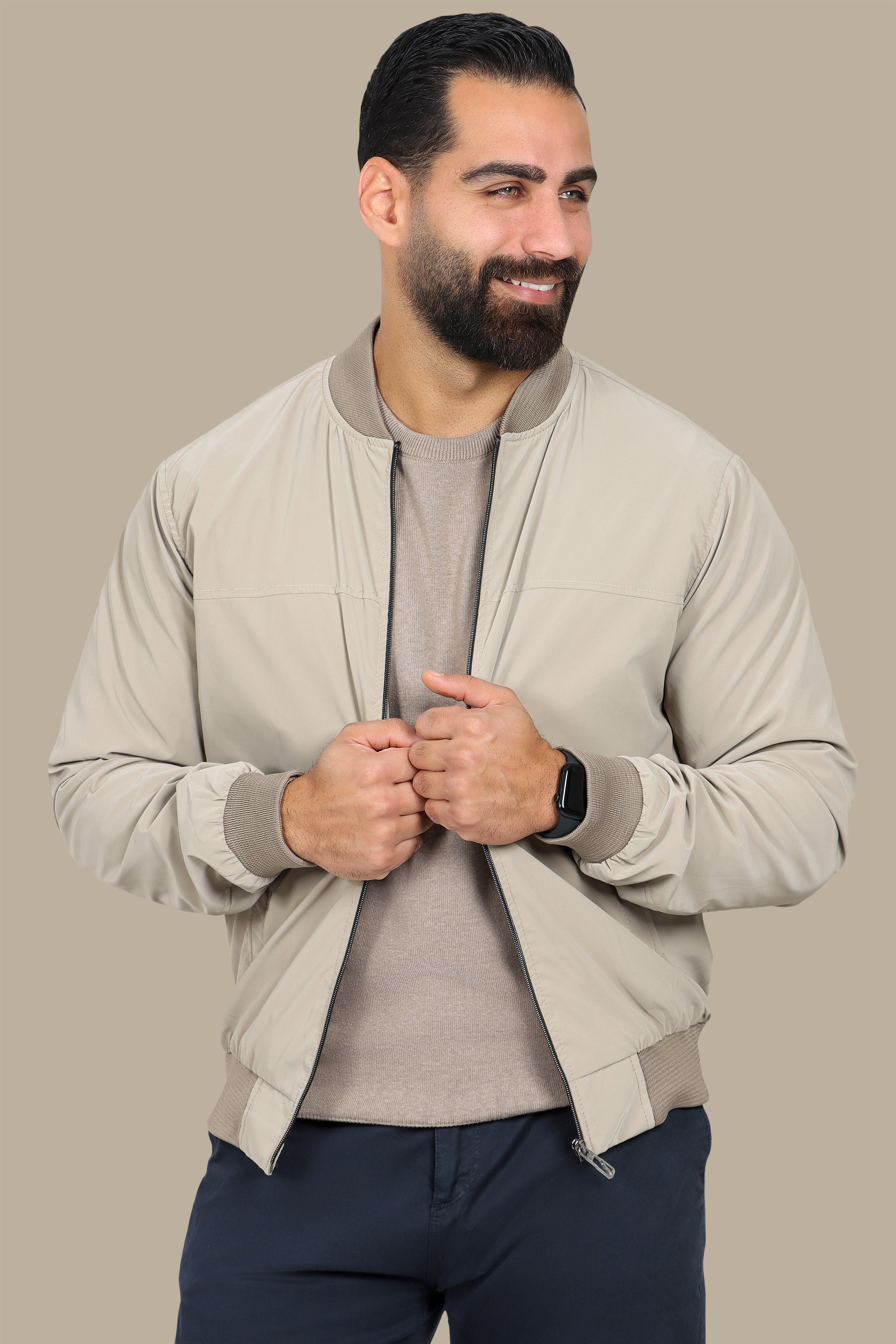 Light Brown Waterproof Blouson – Stylish & Practical