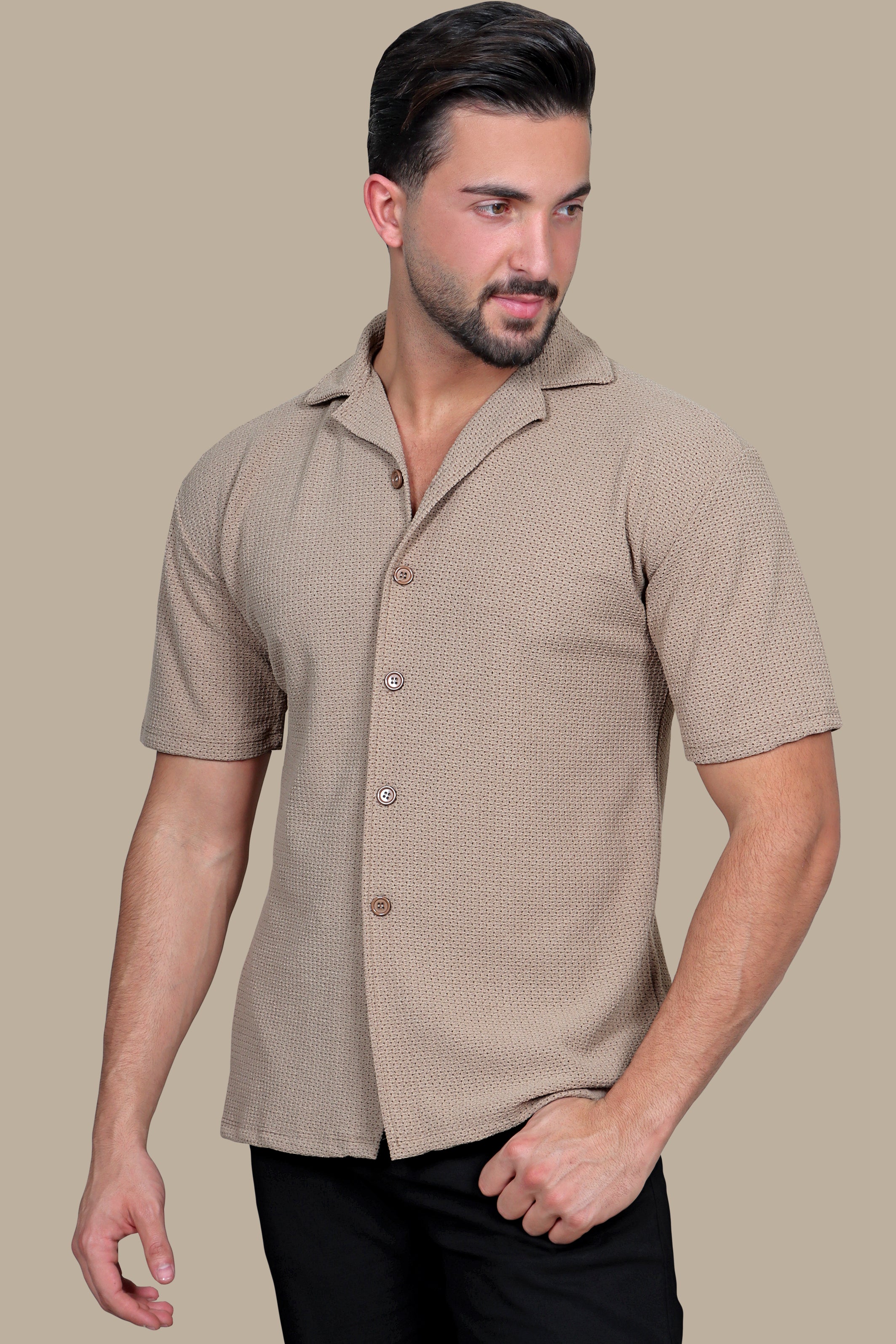 Beige Dotted Breathable Tracksuit