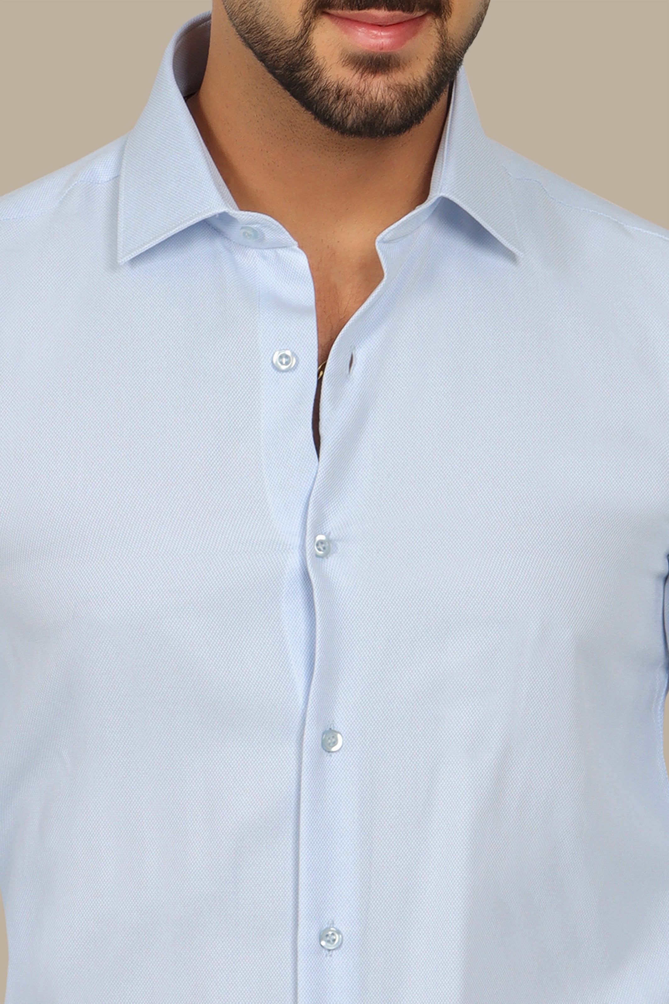 Light Blue Slim Oxford Shirt