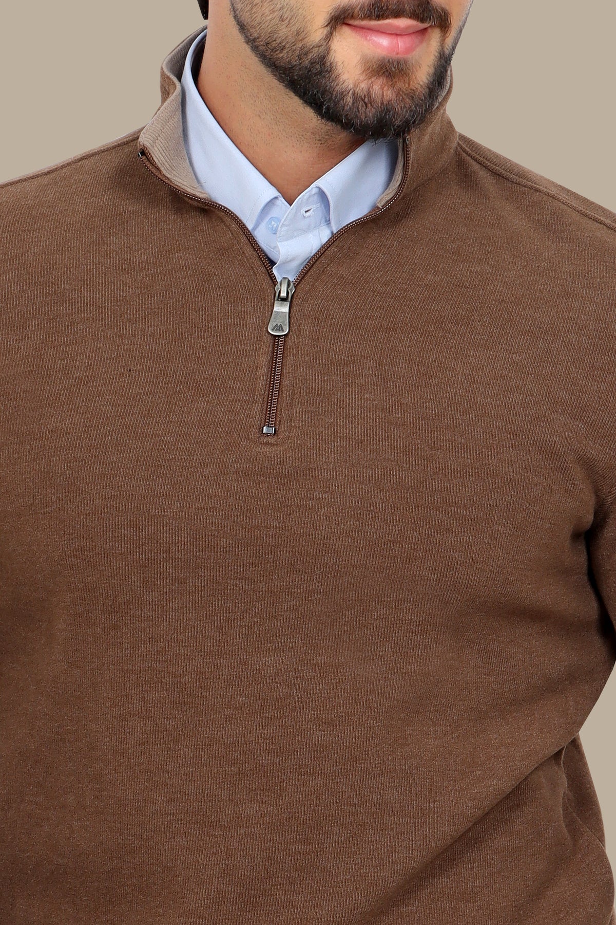 Luxurious Comfort: Velvet Half-Zipper Sweater