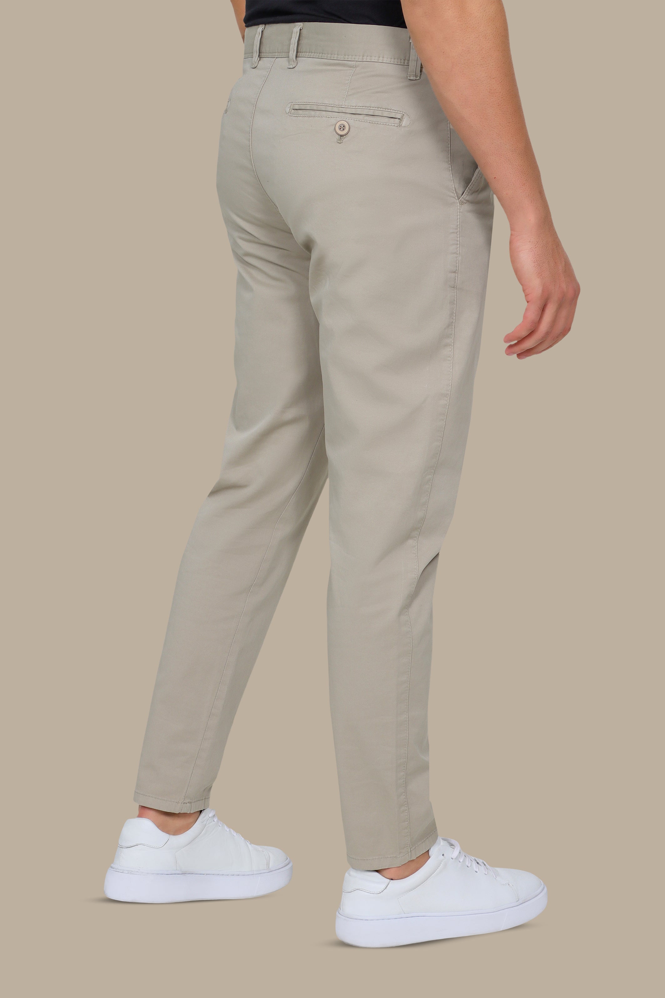 Light Beige Plain Chinos