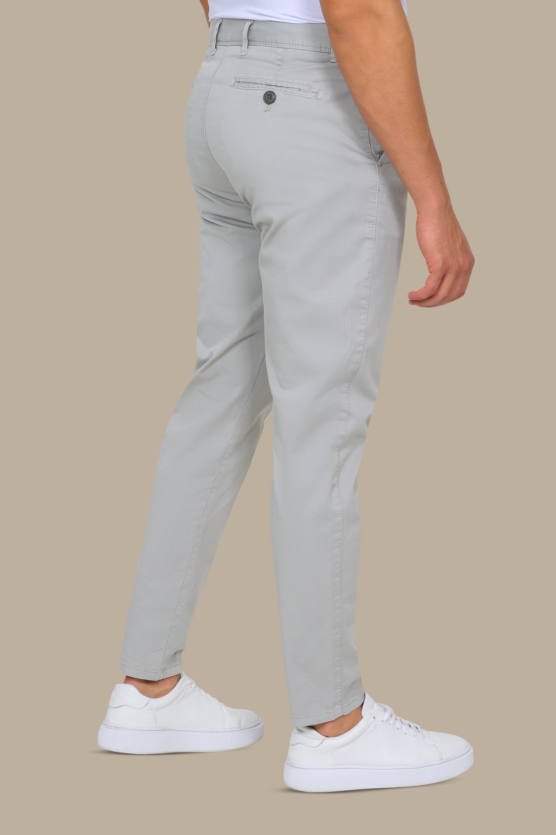 Light Grey Plain Chinos
