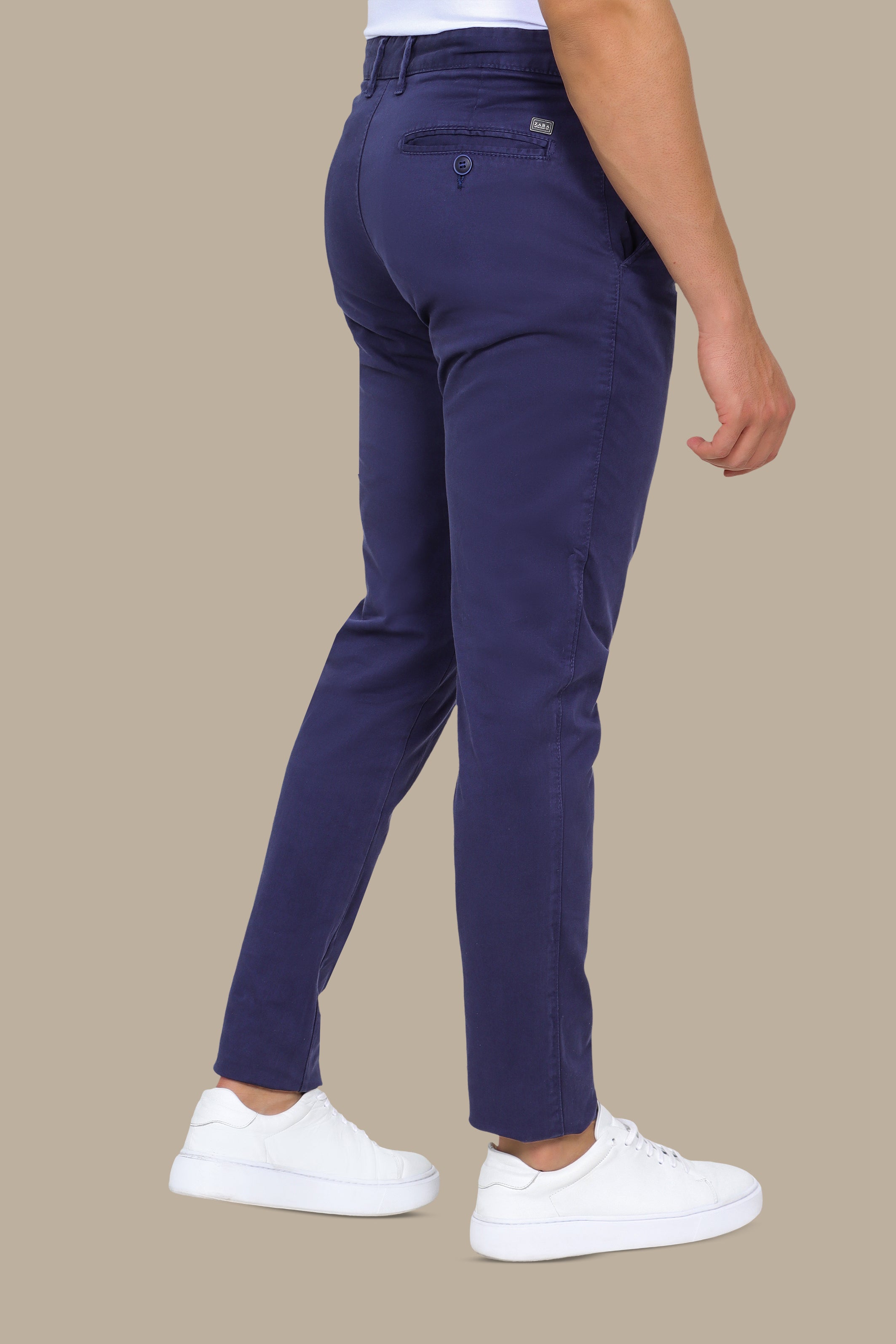 Navy Plain Chinos