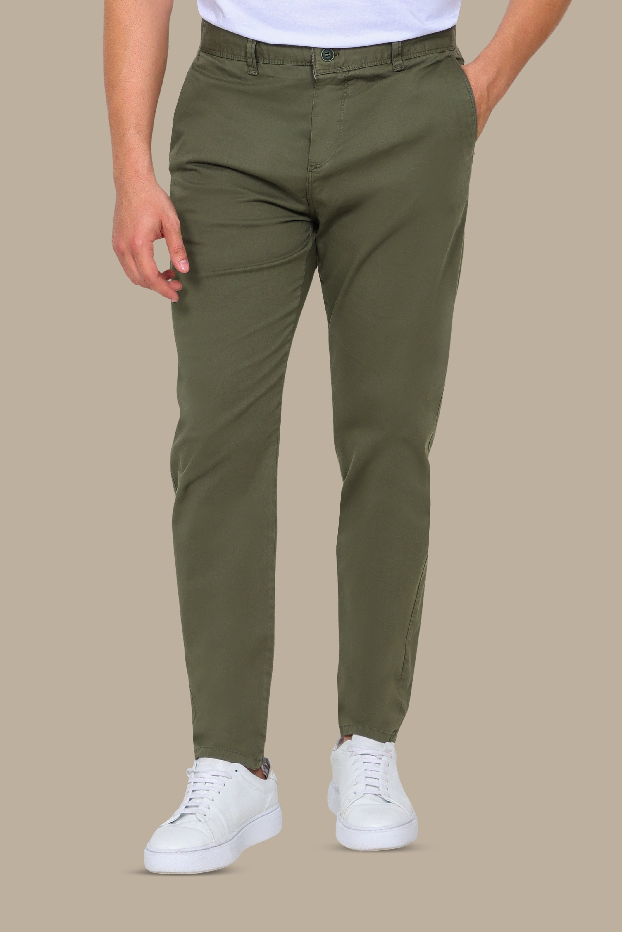 Khaki Plain Chinos