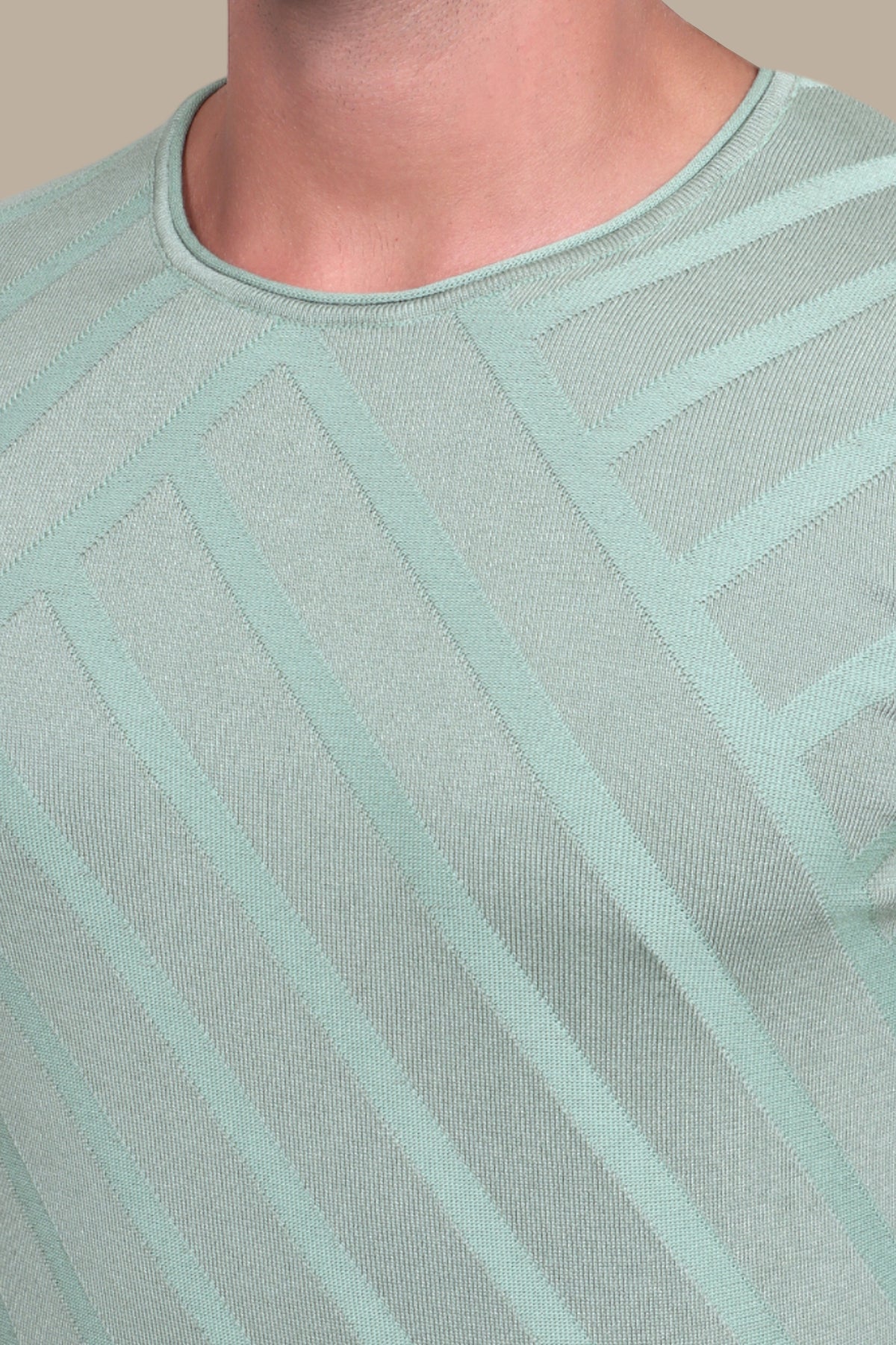Striped Double-Neck Sweater