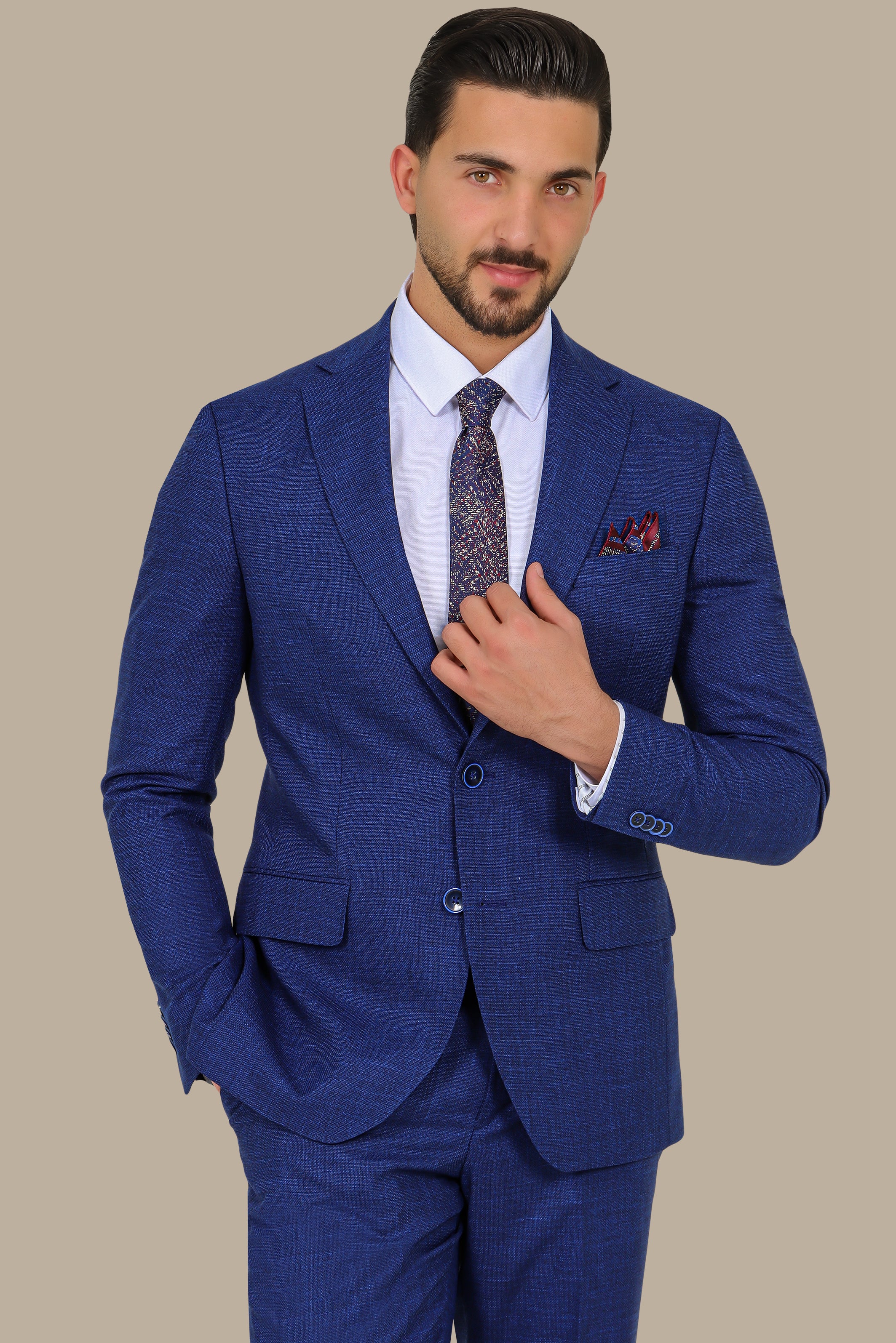 Navy Blue Notch Fila Fil Suit