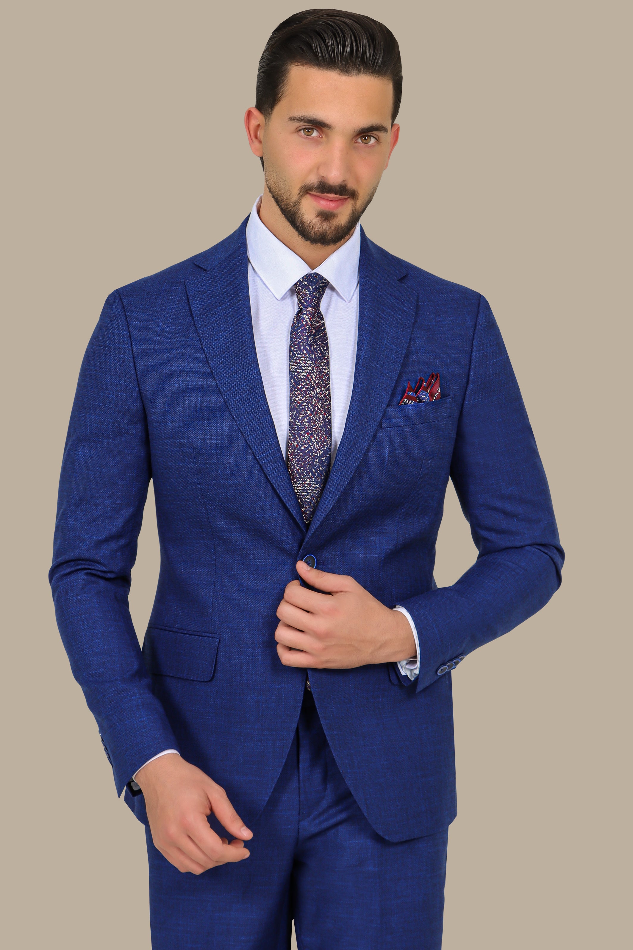 Navy Blue Notch Fila Fil Suit