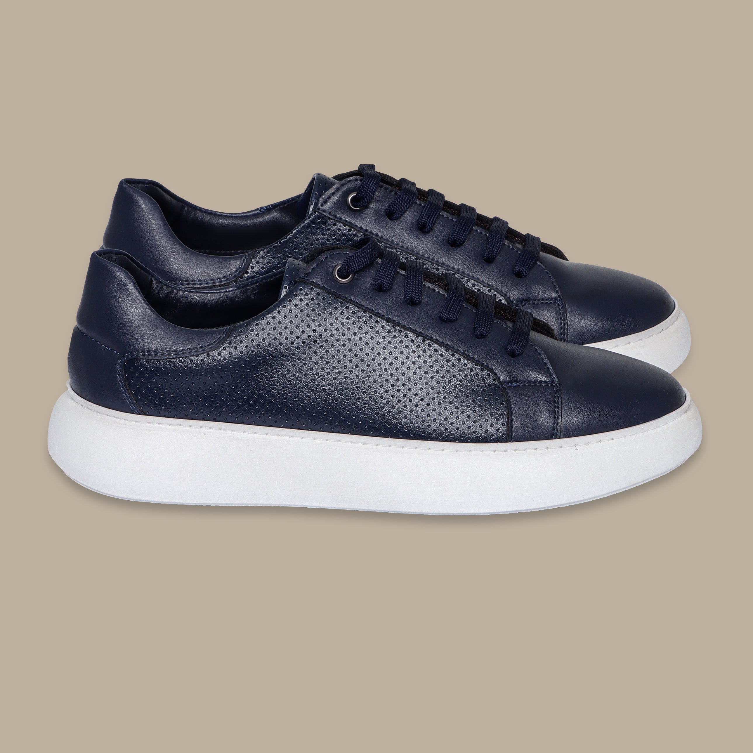 Navy Trainers with Sleek Finish