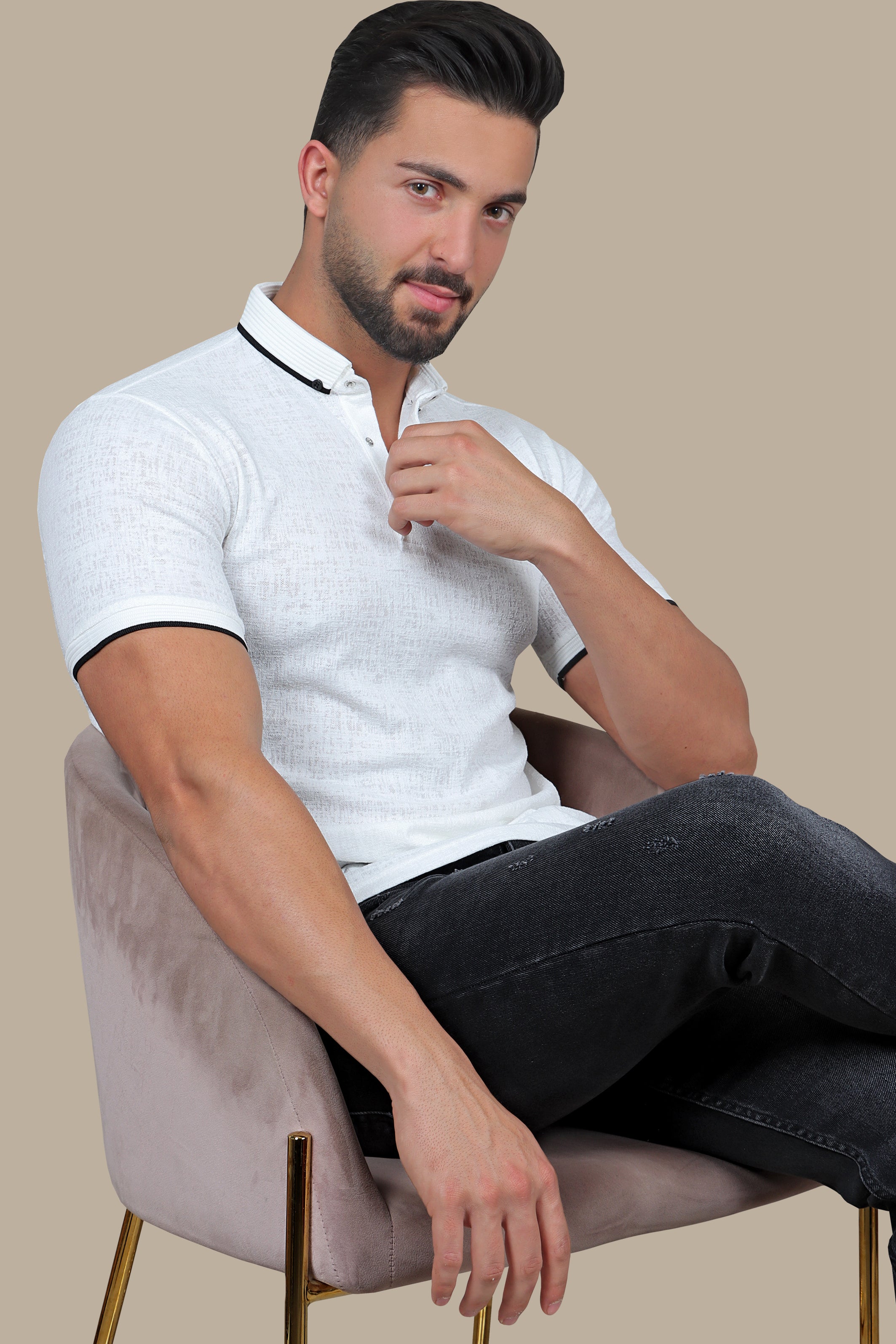Classic White: Polo S/SL Button Down