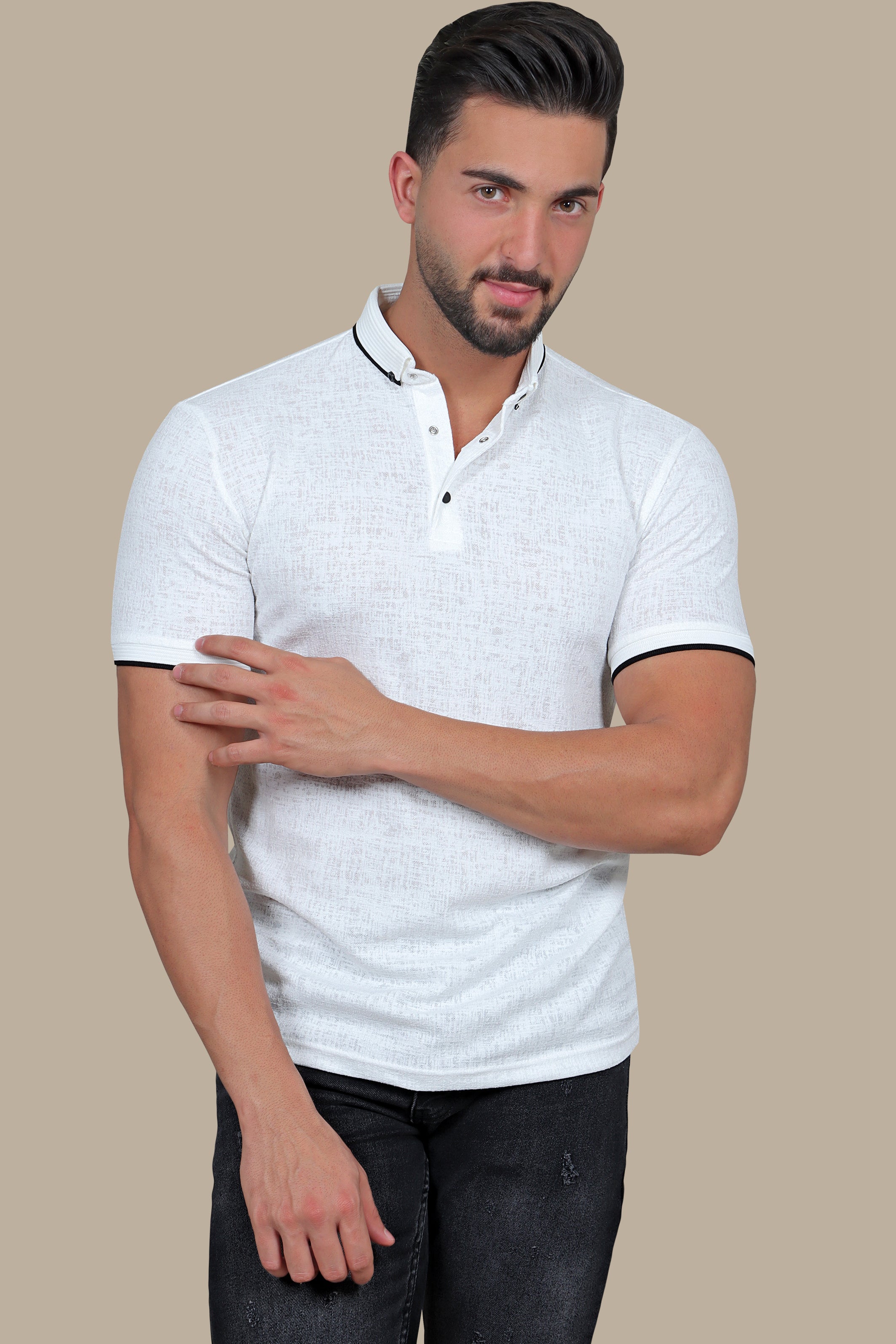 Classic White: Polo S/SL Button Down