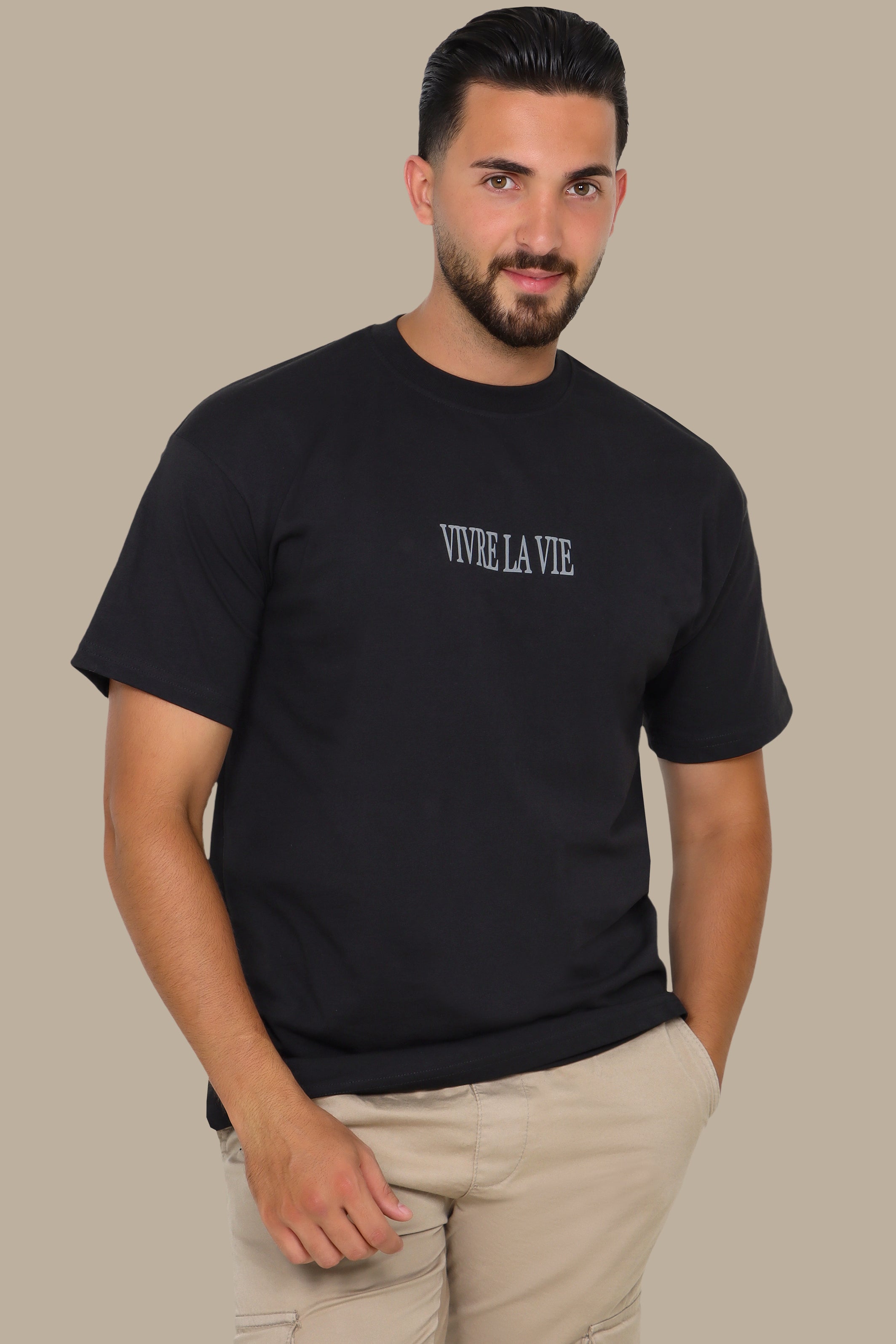 Oversized Printed T-Shirt – Vivre La Vie