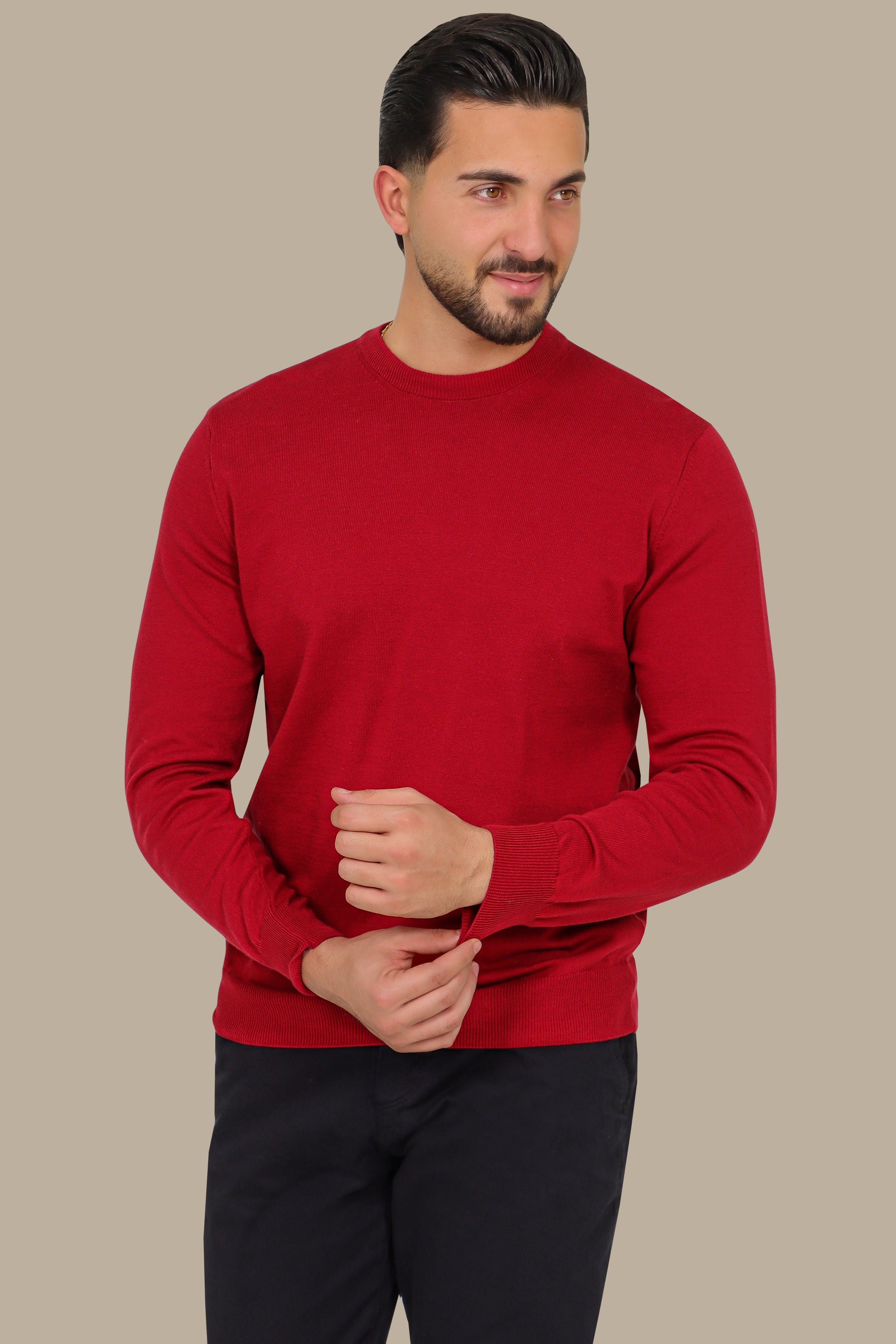 Red Round Neck Sweater
