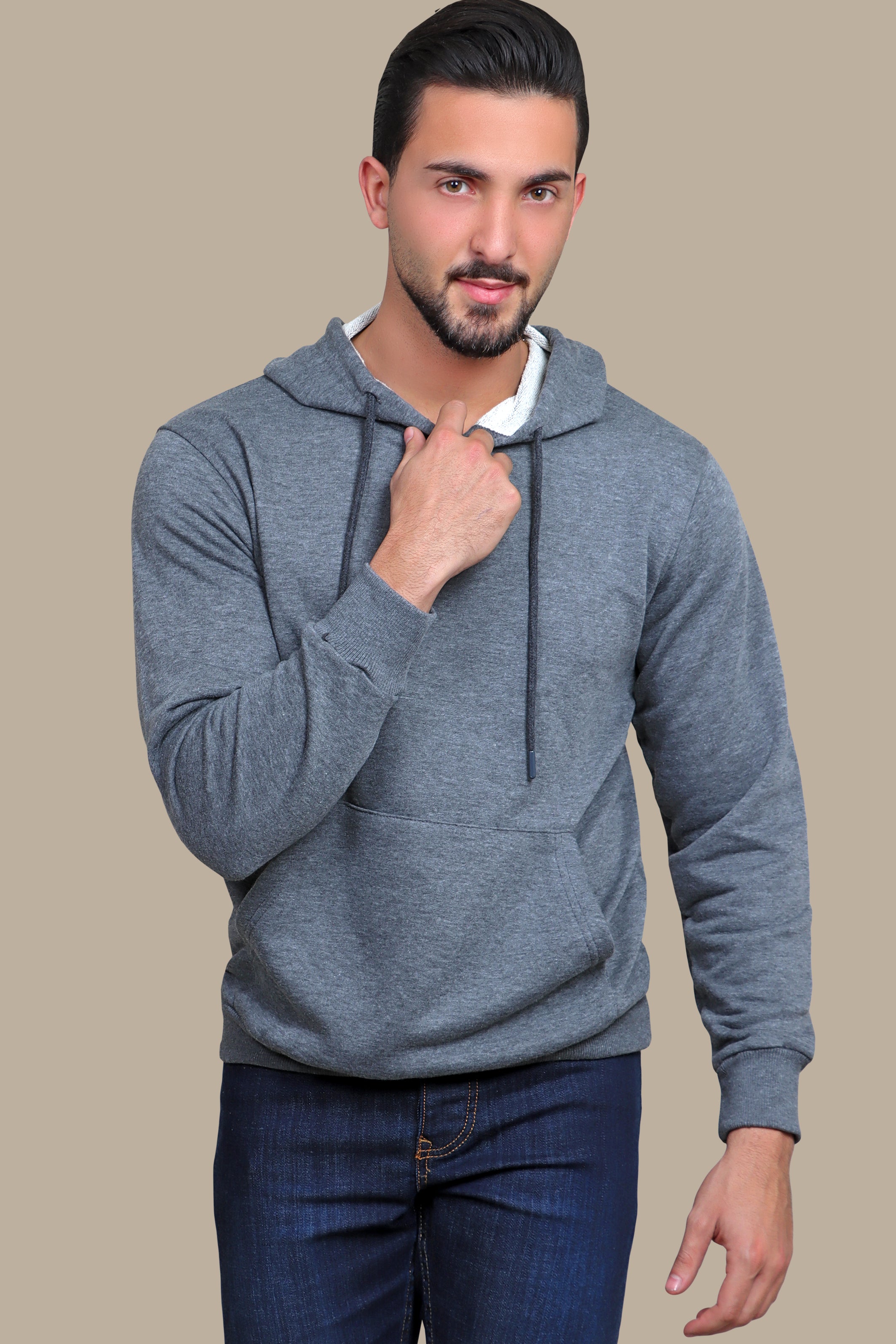 Urban Utility: Dark Gray Hoody with Pockets