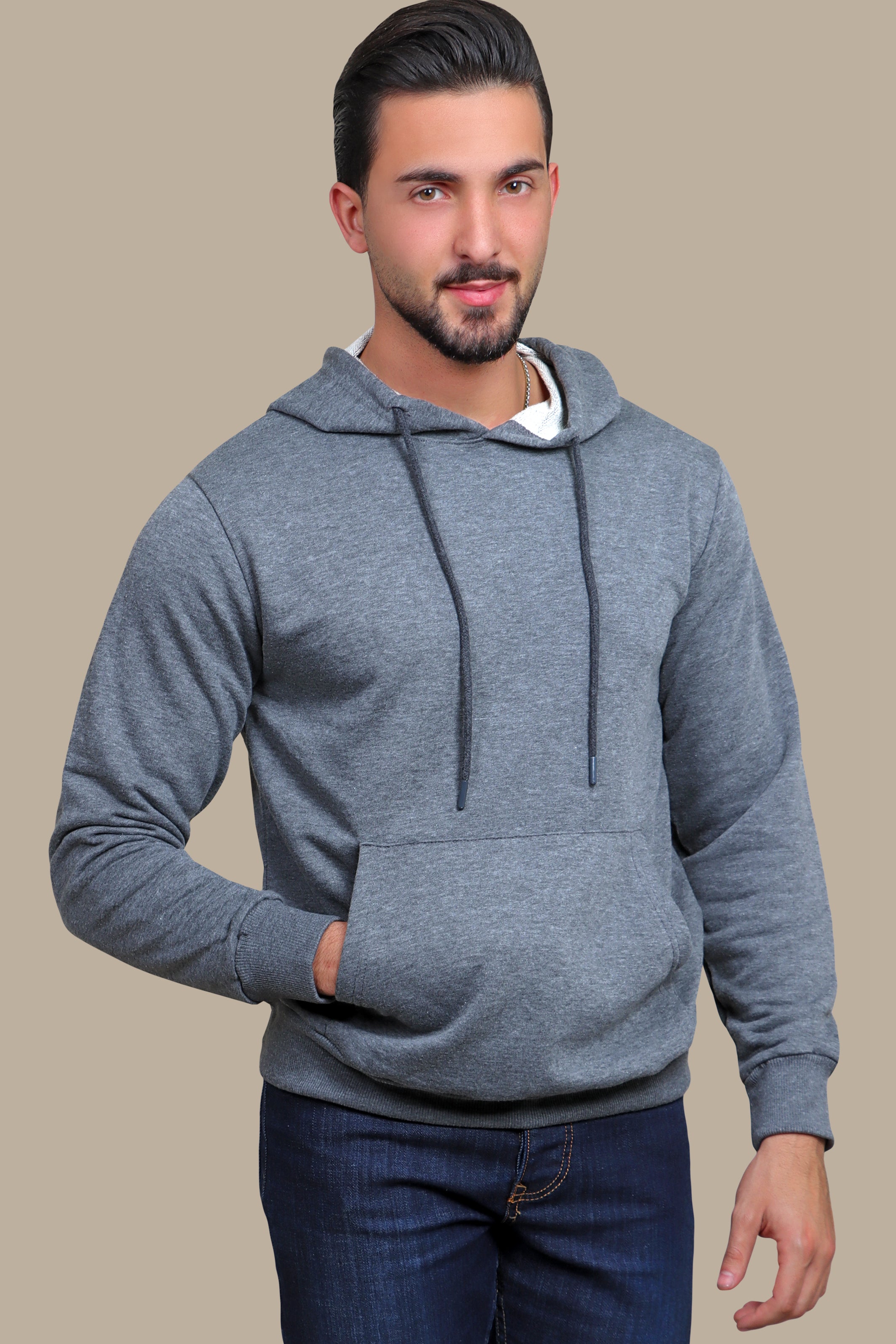 Urban Utility: Dark Gray Hoody with Pockets