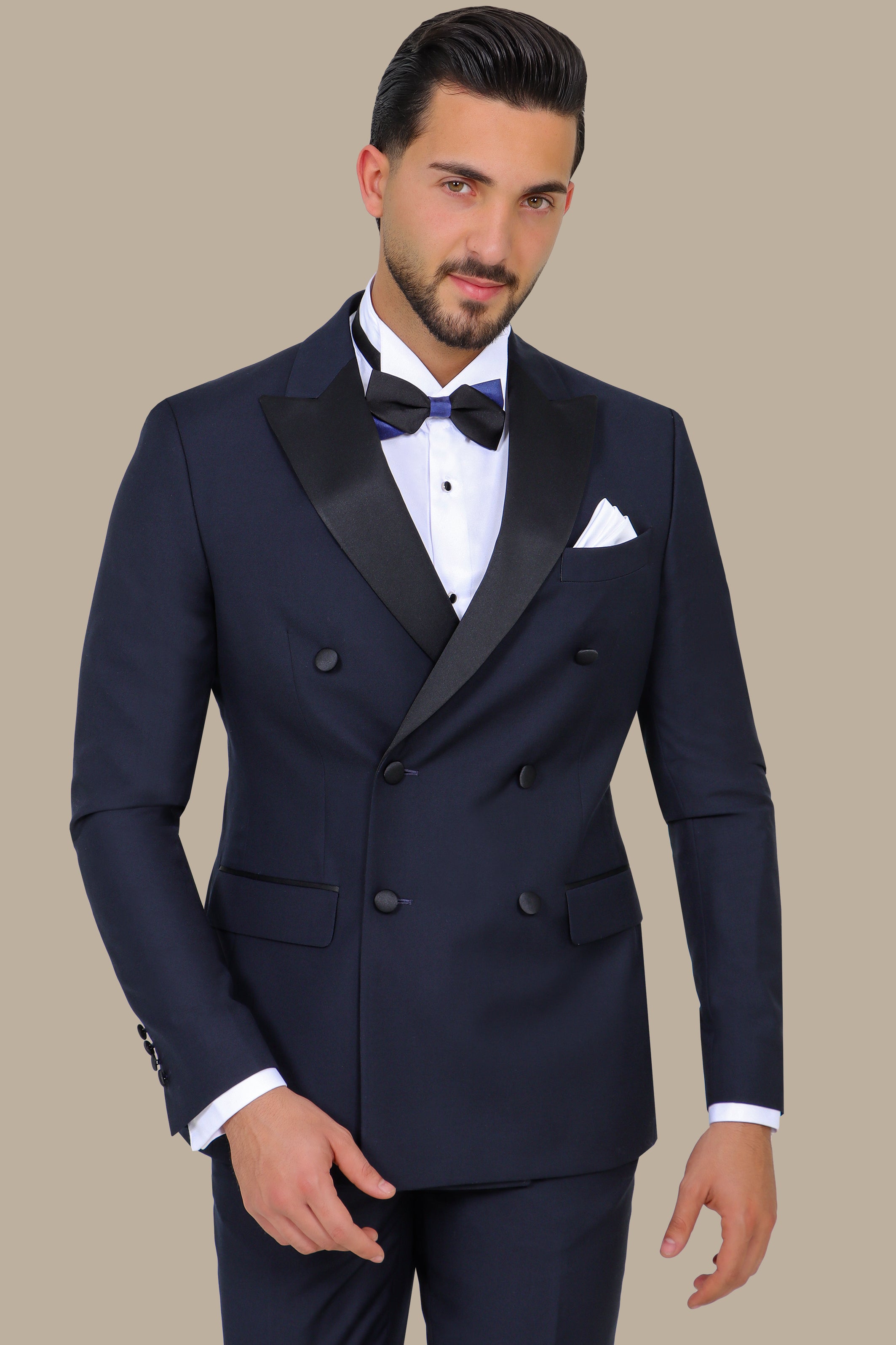 Navy Double-Breasted Elegance: A Timeless Statement