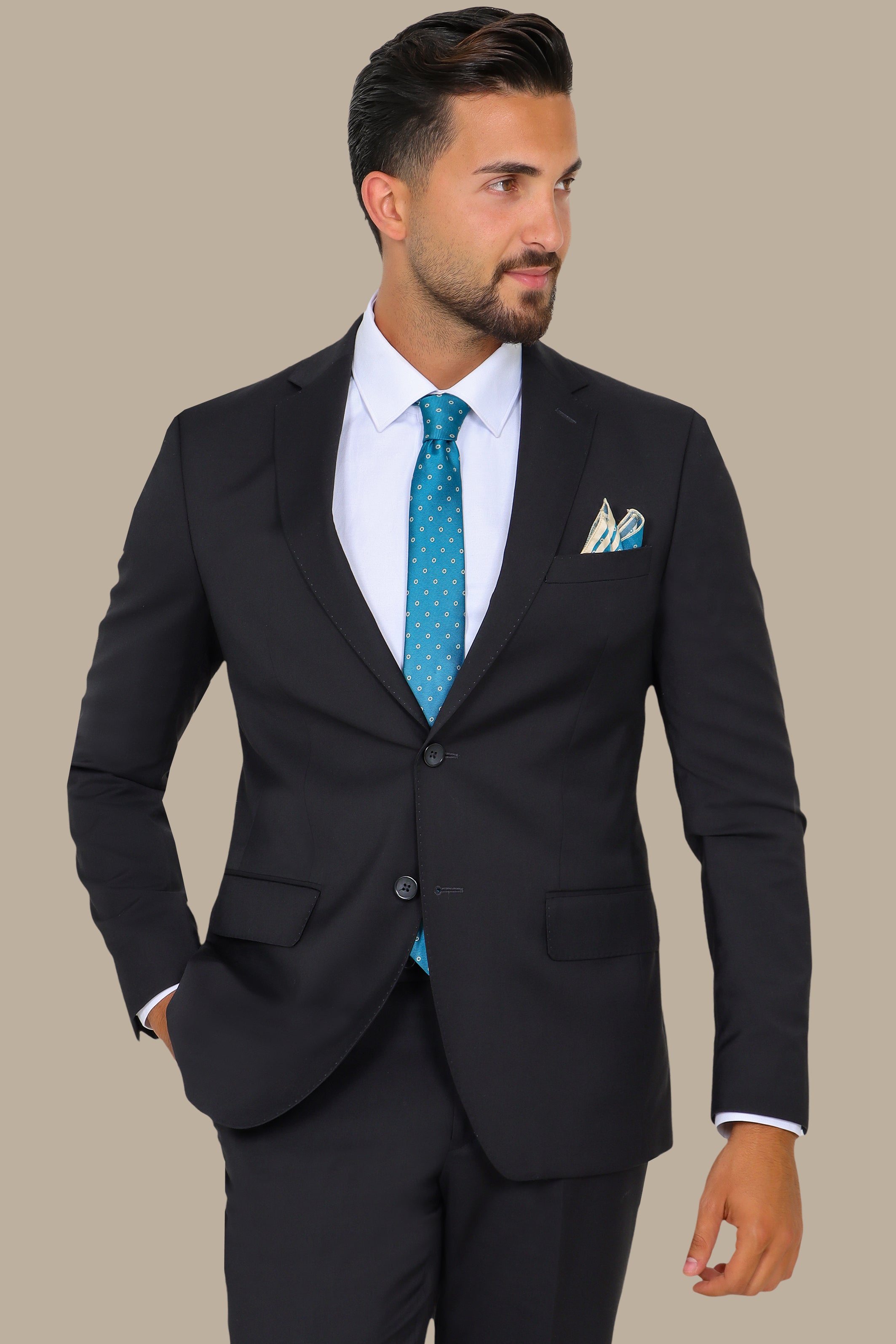 Suit Basic Plain Notch | Black