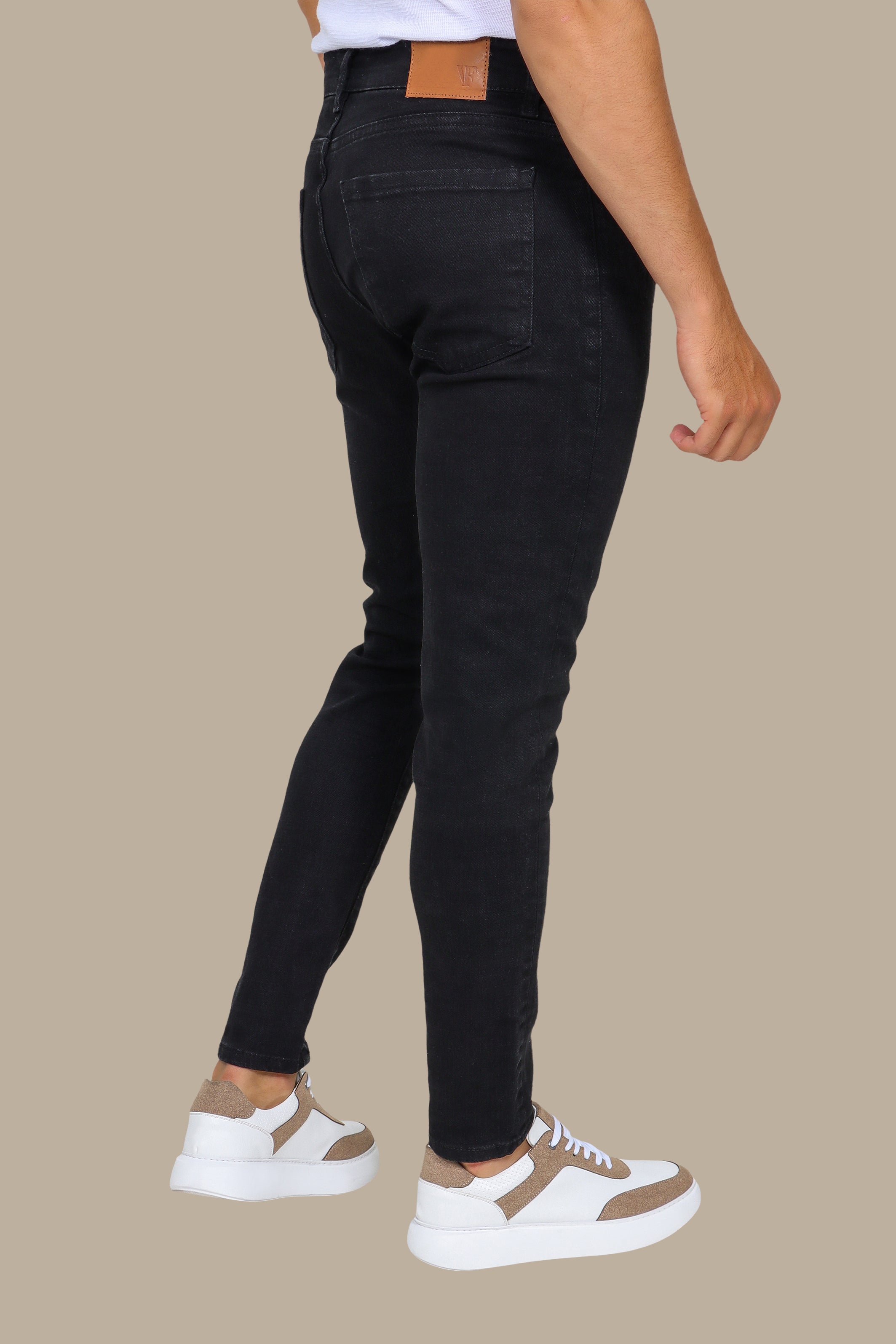 Black Plain Jeans – Regular Fit