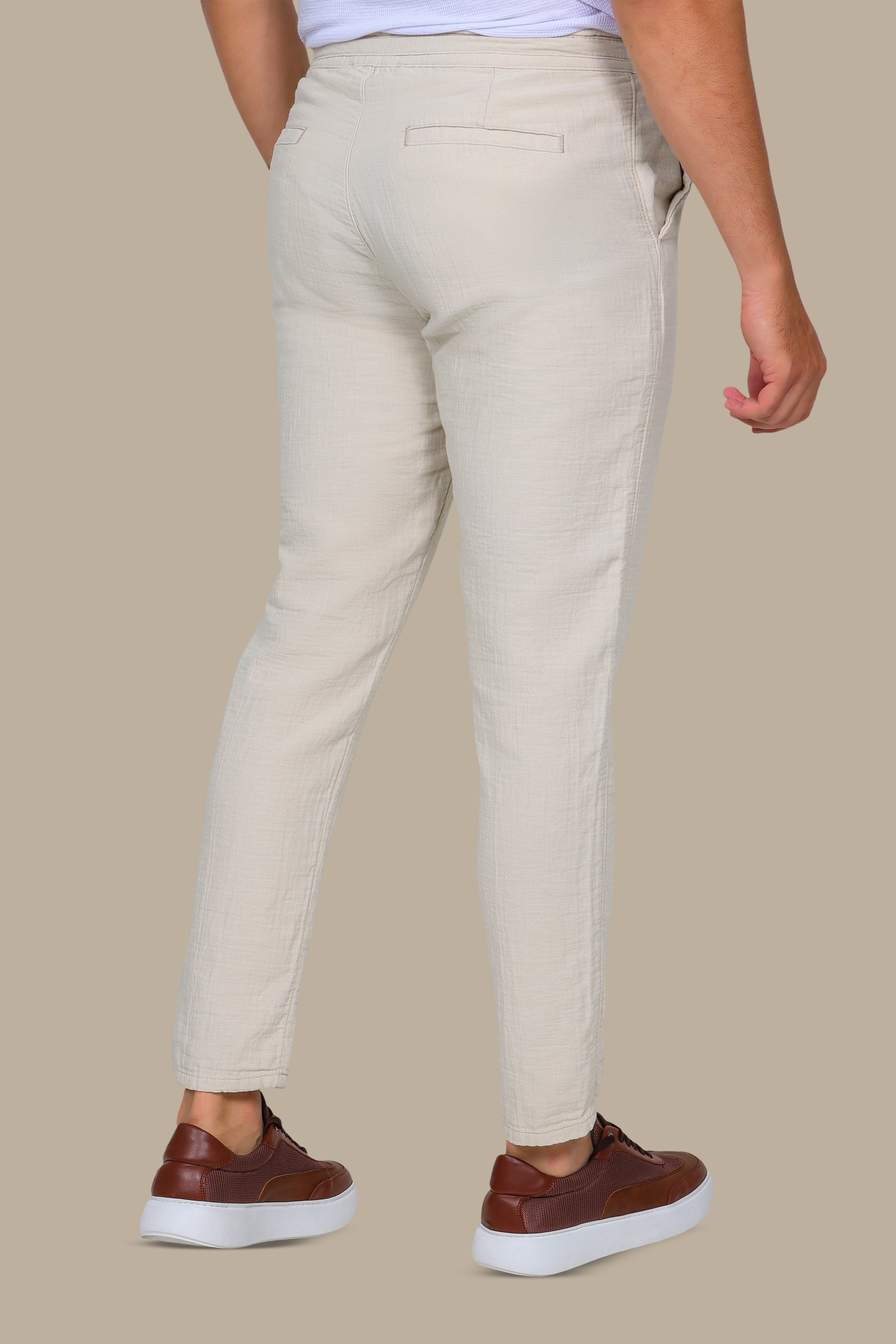 Classic Beige Linen Pant
