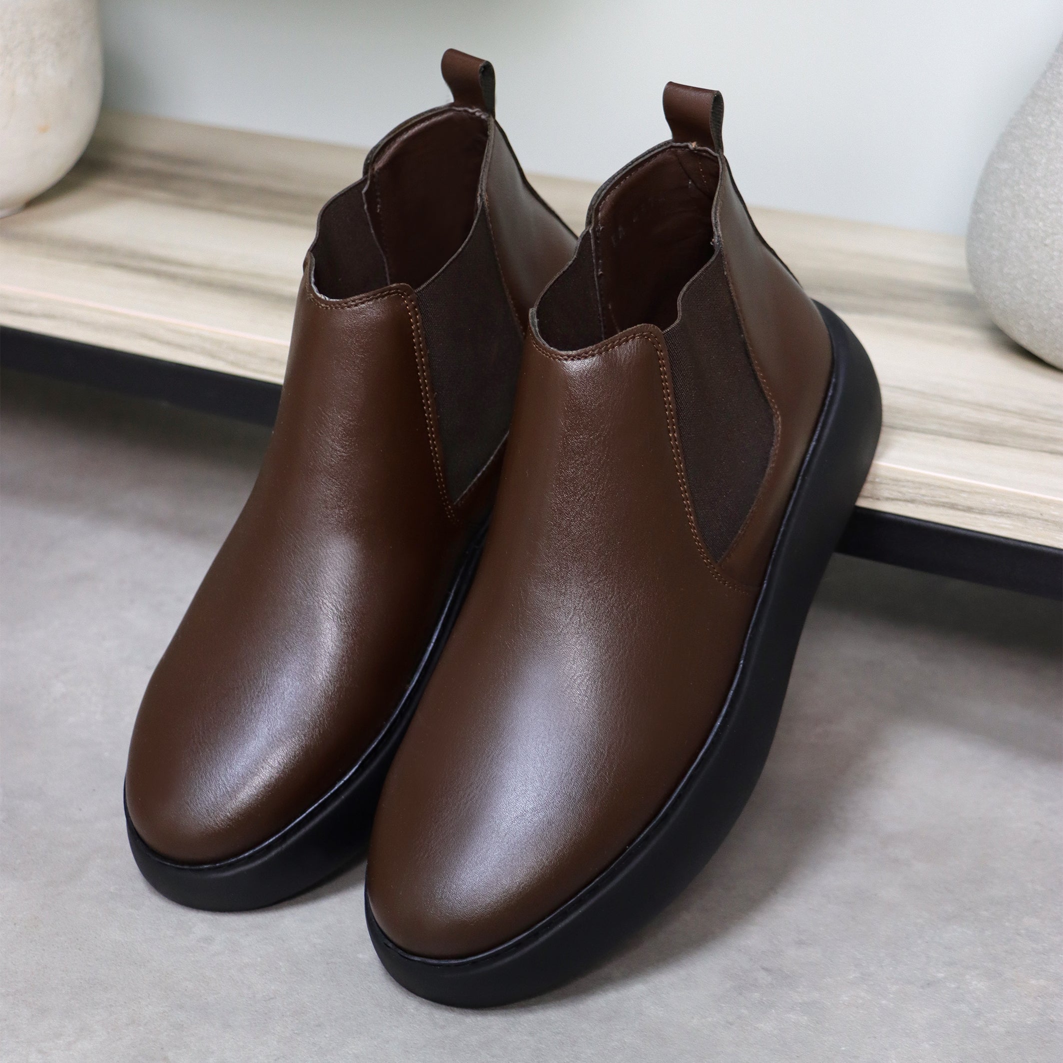 Casual Ankle Boots – Brown