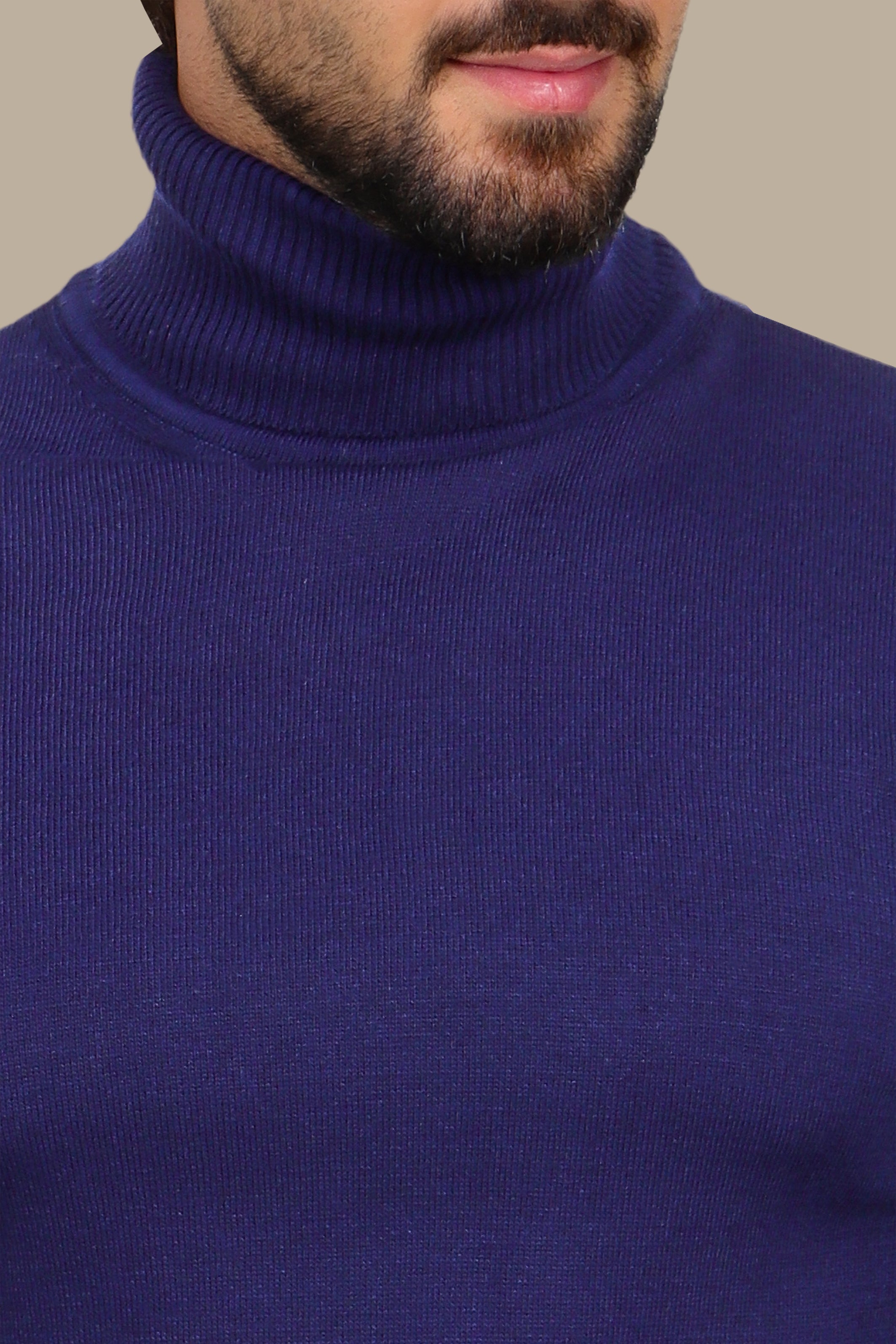 Basic Turtle Neck Sweater – Navy