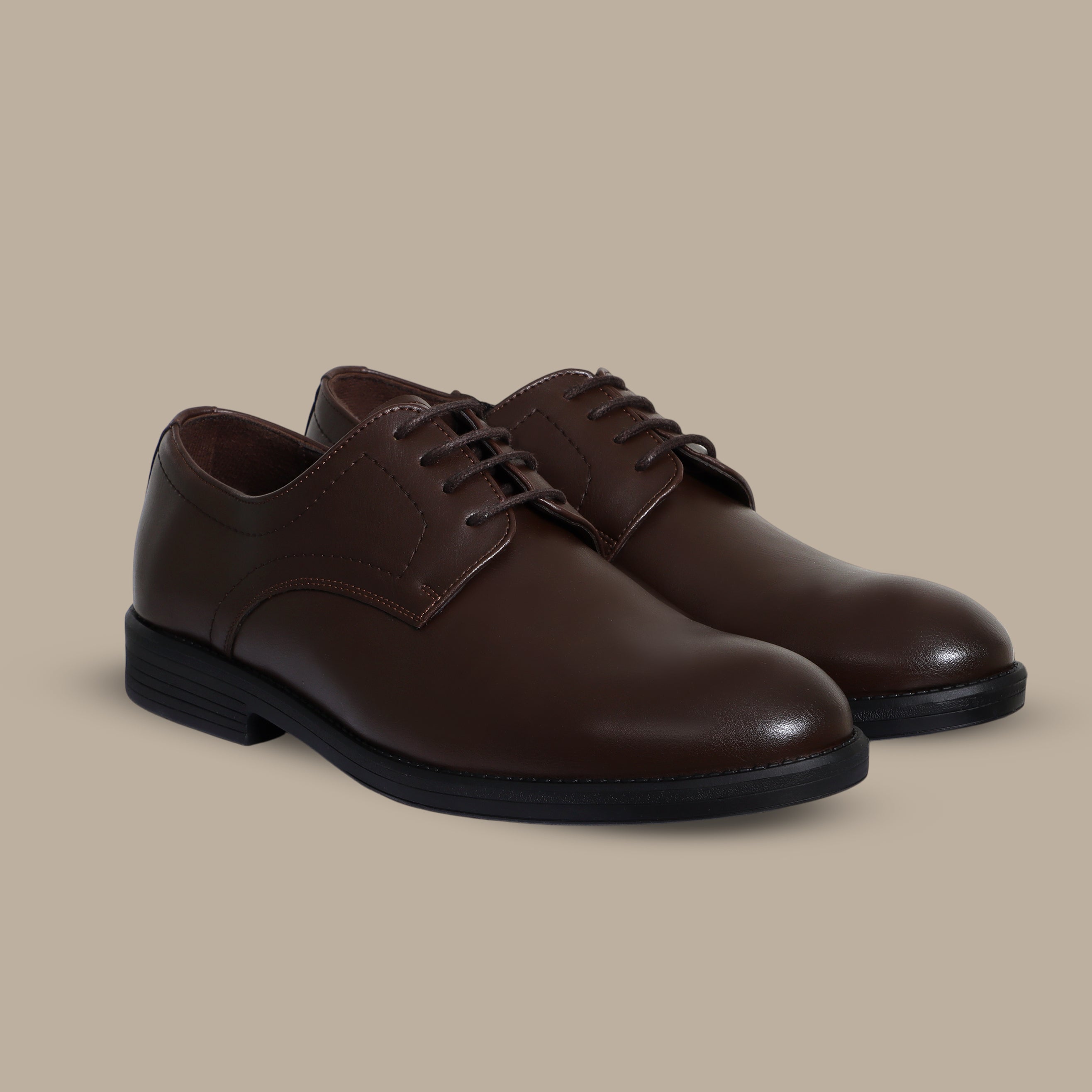 Brown Leather Blucher Shoes