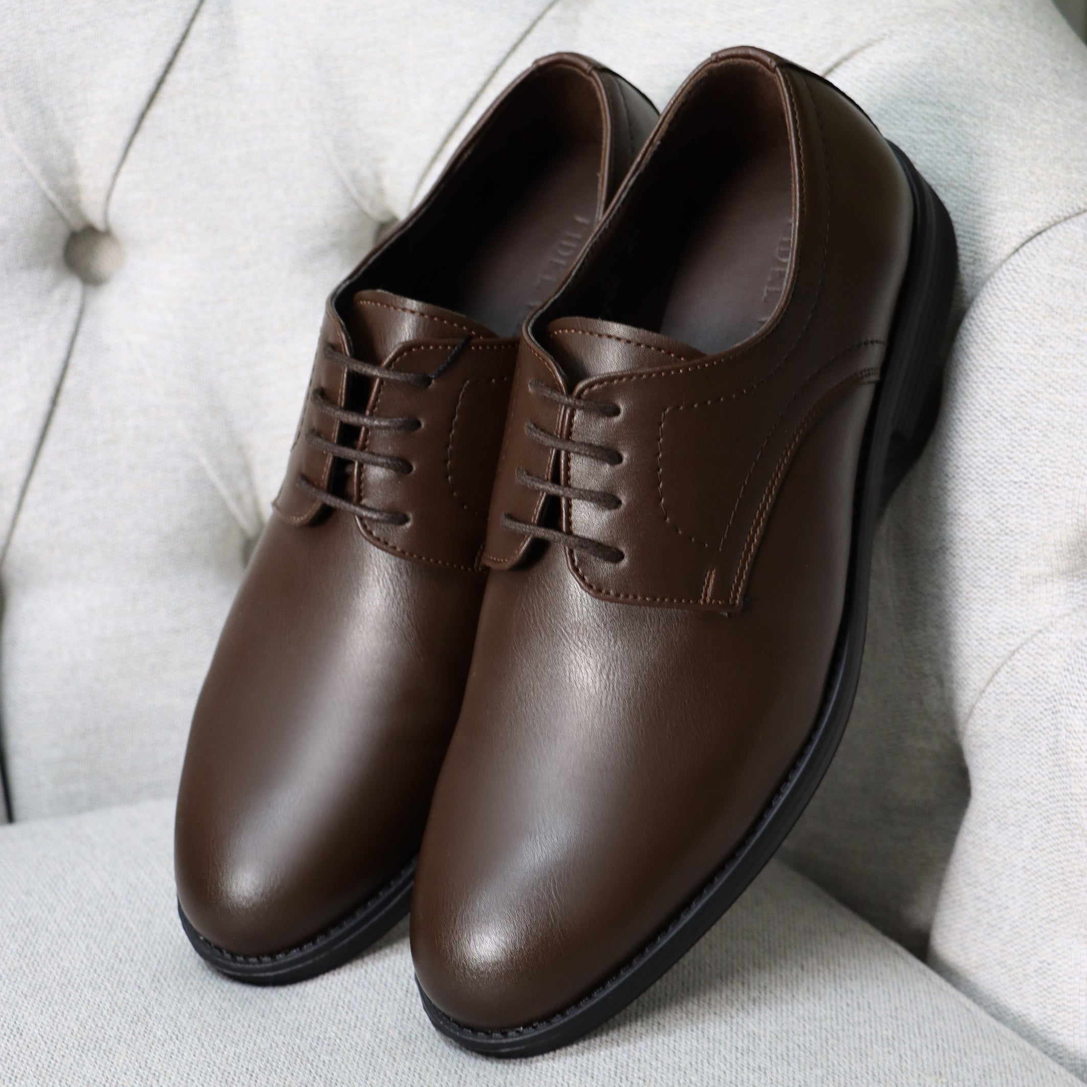 Brown Leather Blucher Shoes