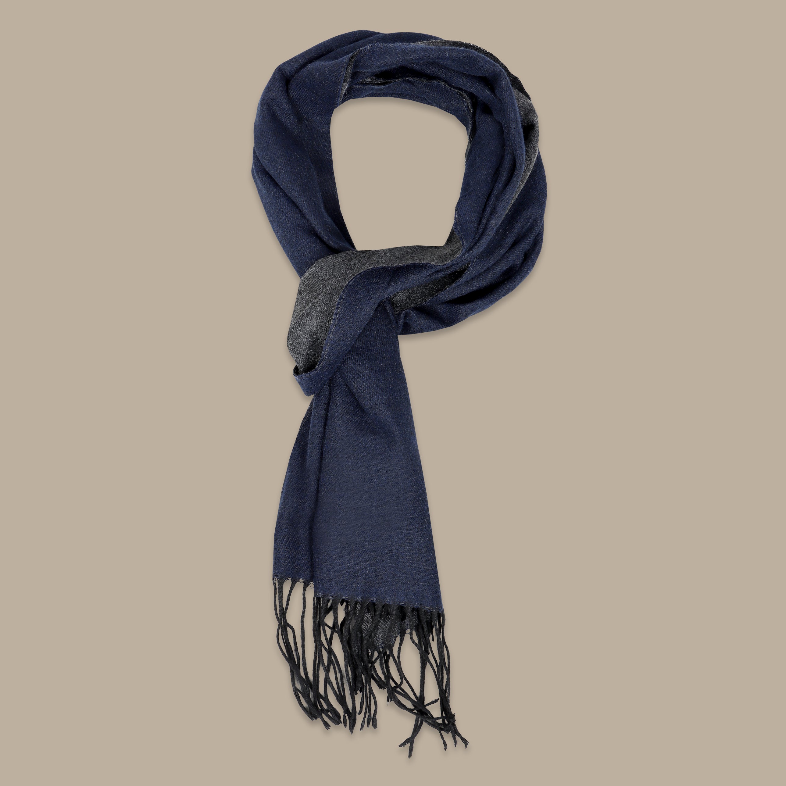 Plain grey and Navy Scarf
