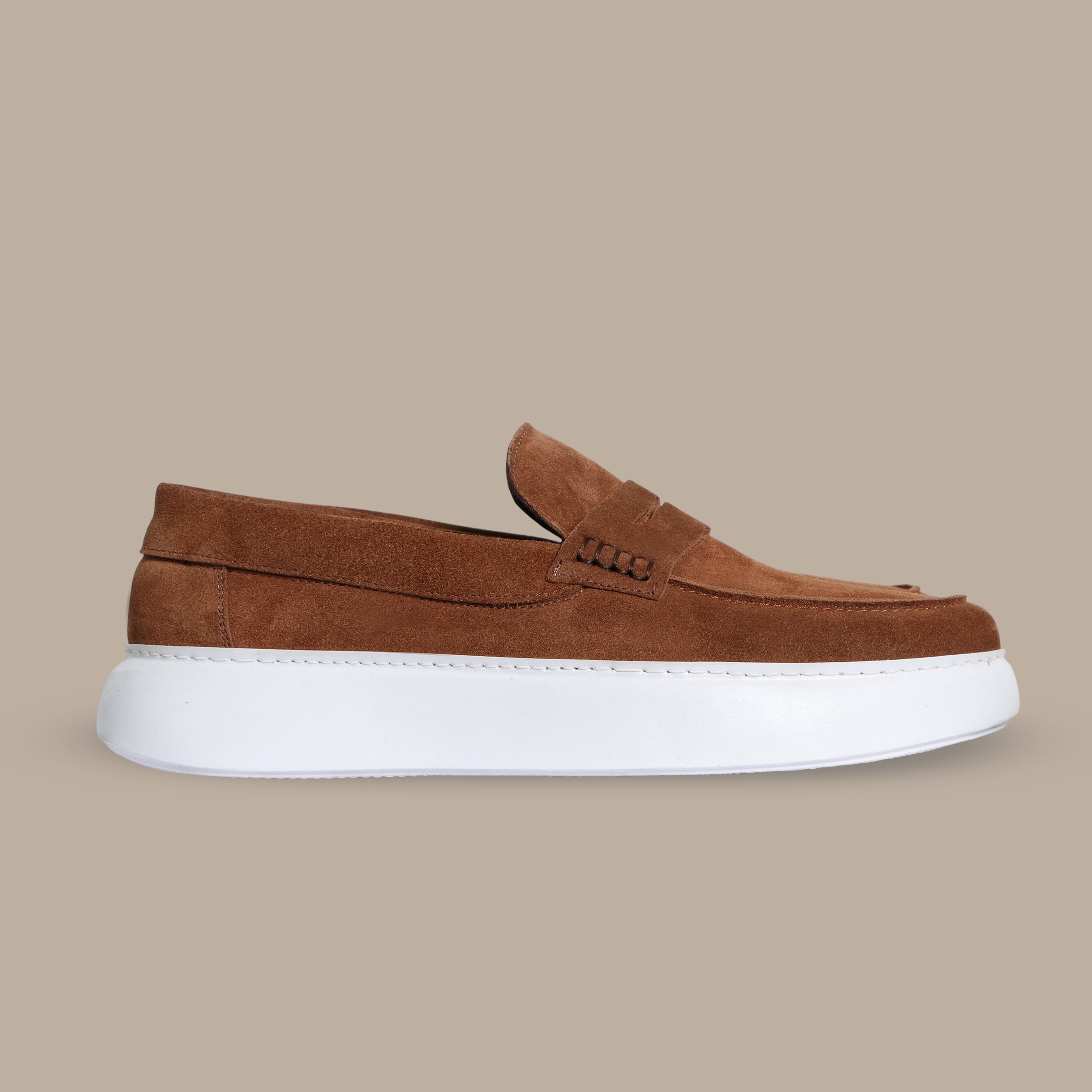 Havane Suede Slip-On Loafers