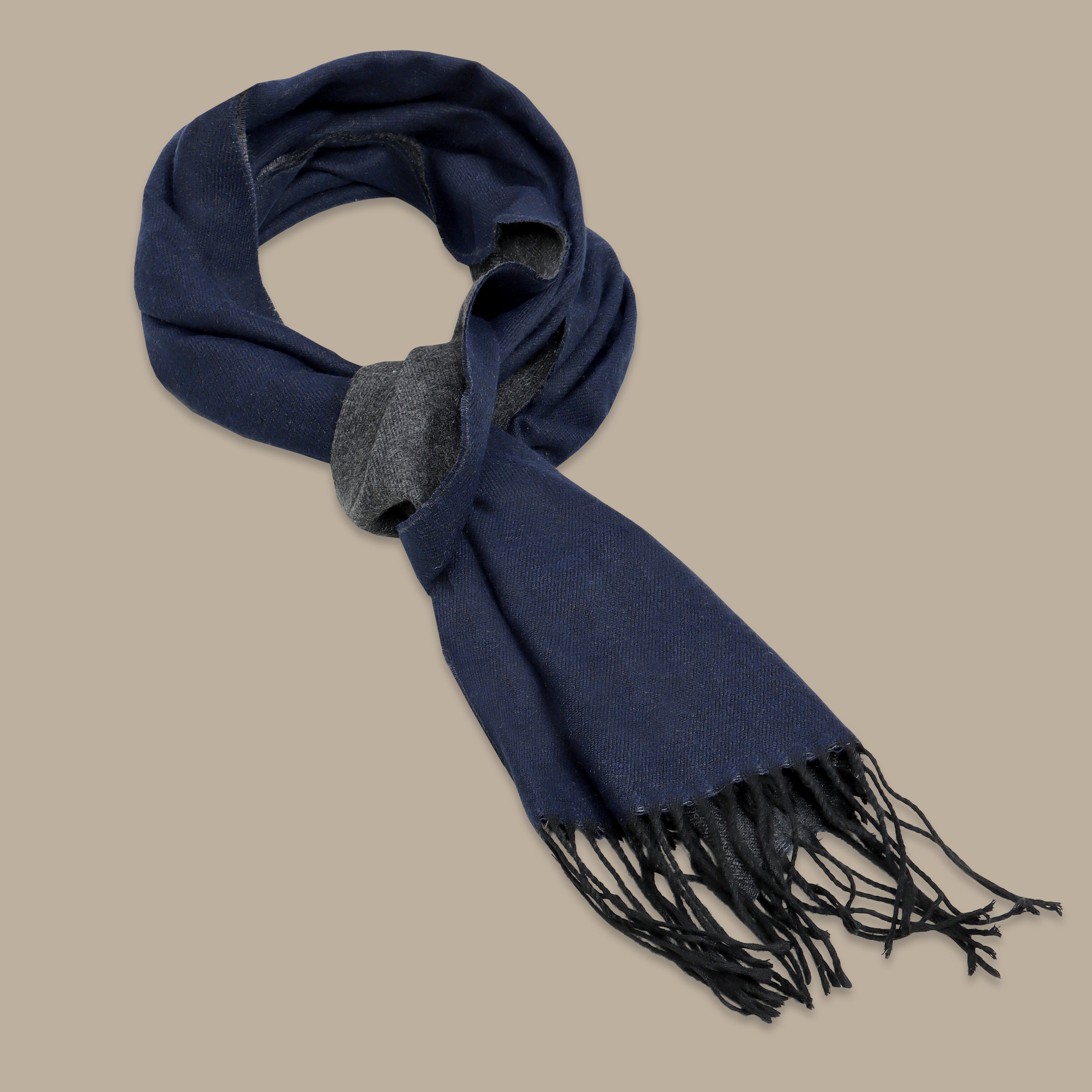 Plain grey and Navy Scarf