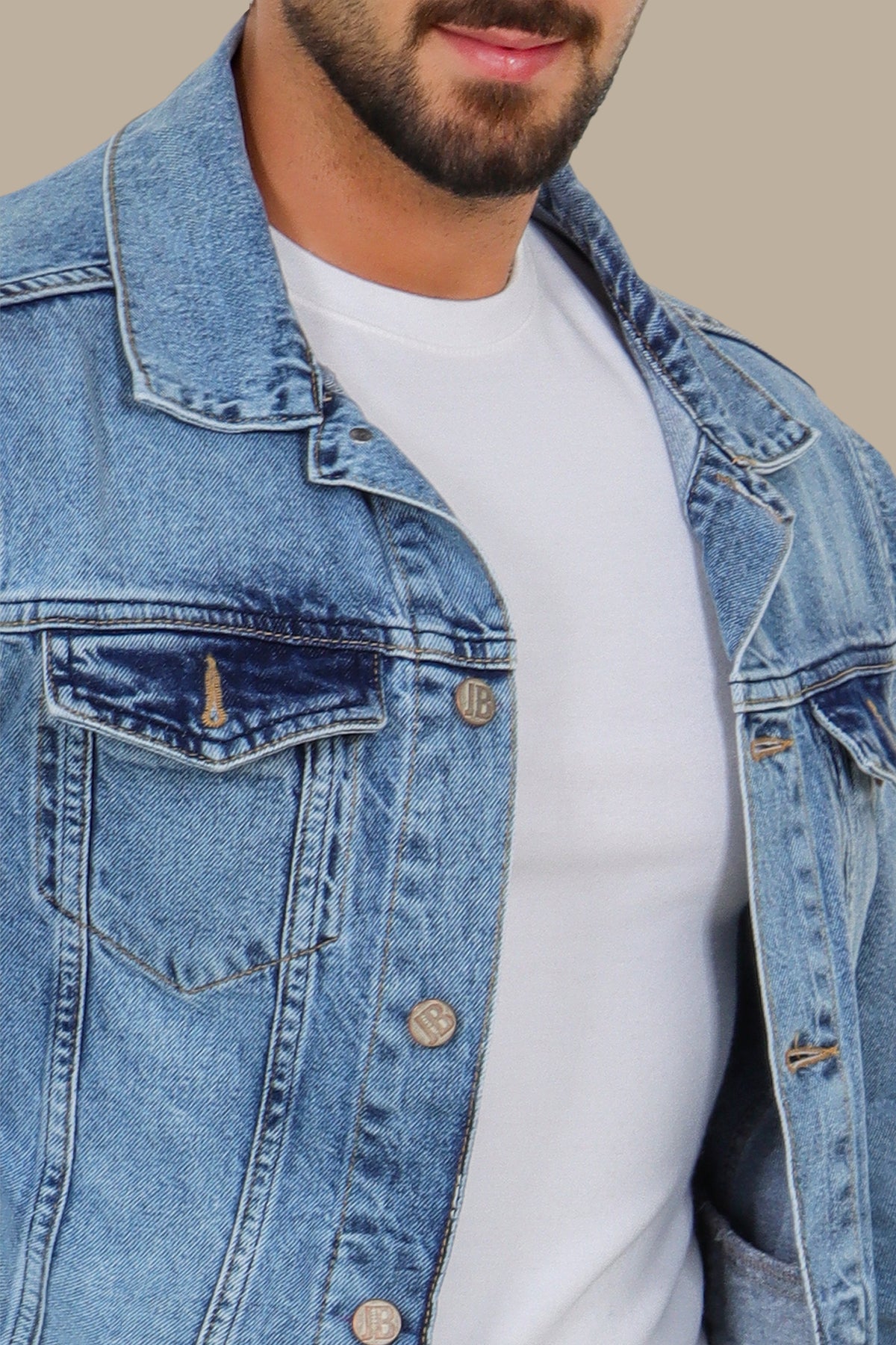 Denim Jacket Basic – Light Blue