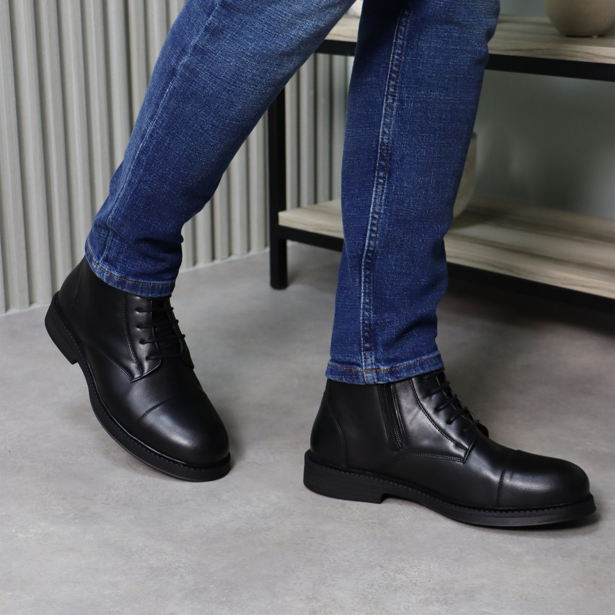 Oxford Lace-Up Ankle Boots