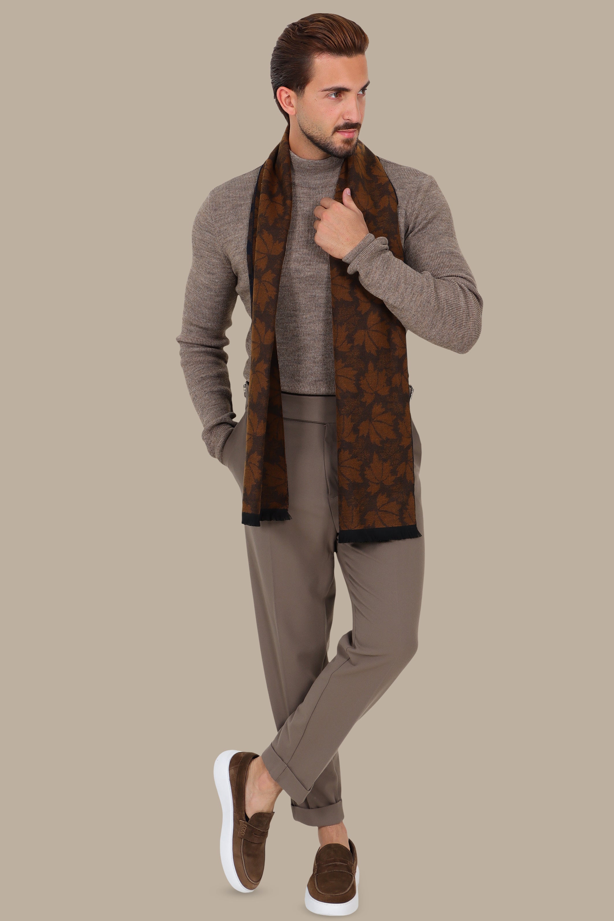 Mocha High-Neck Sweater