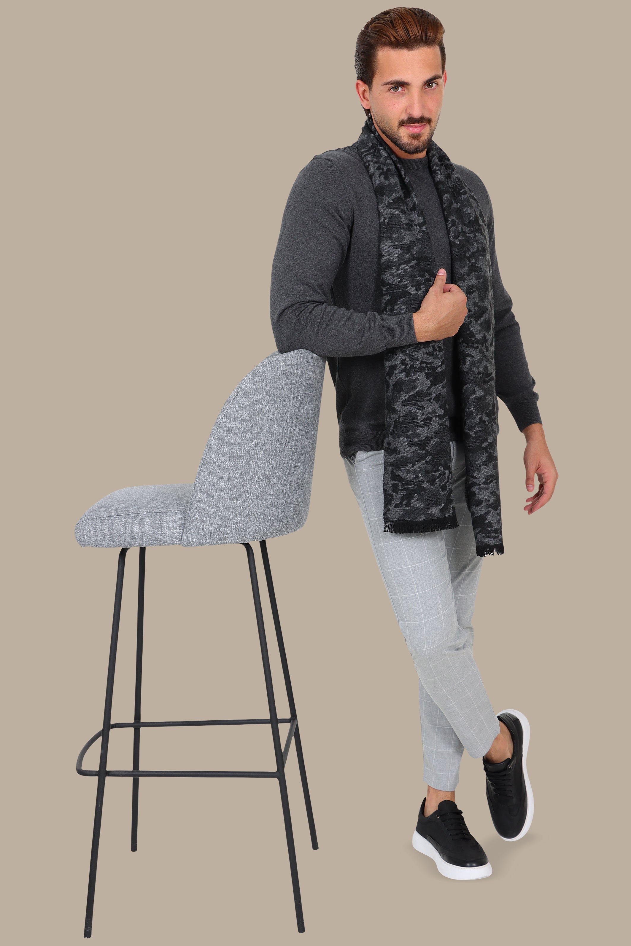 Grey Round Neck Sweater