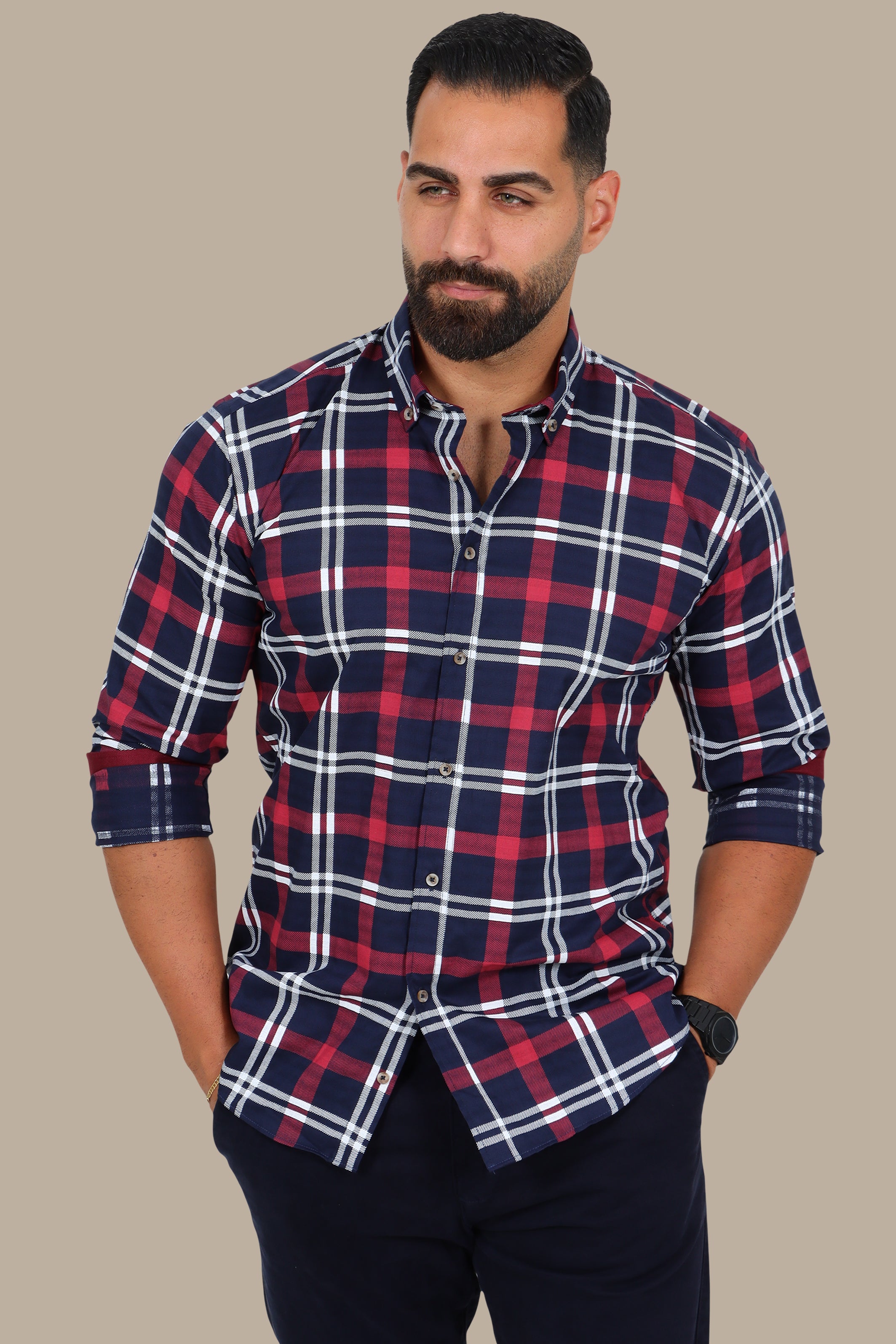 Classic Plain Button-Down Shirt