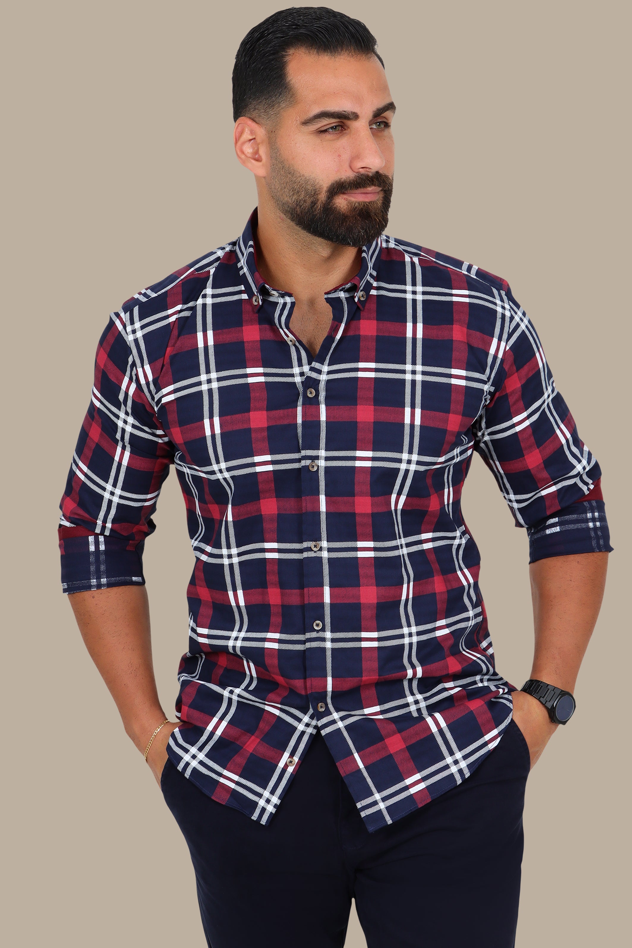 Classic Plain Button-Down Shirt