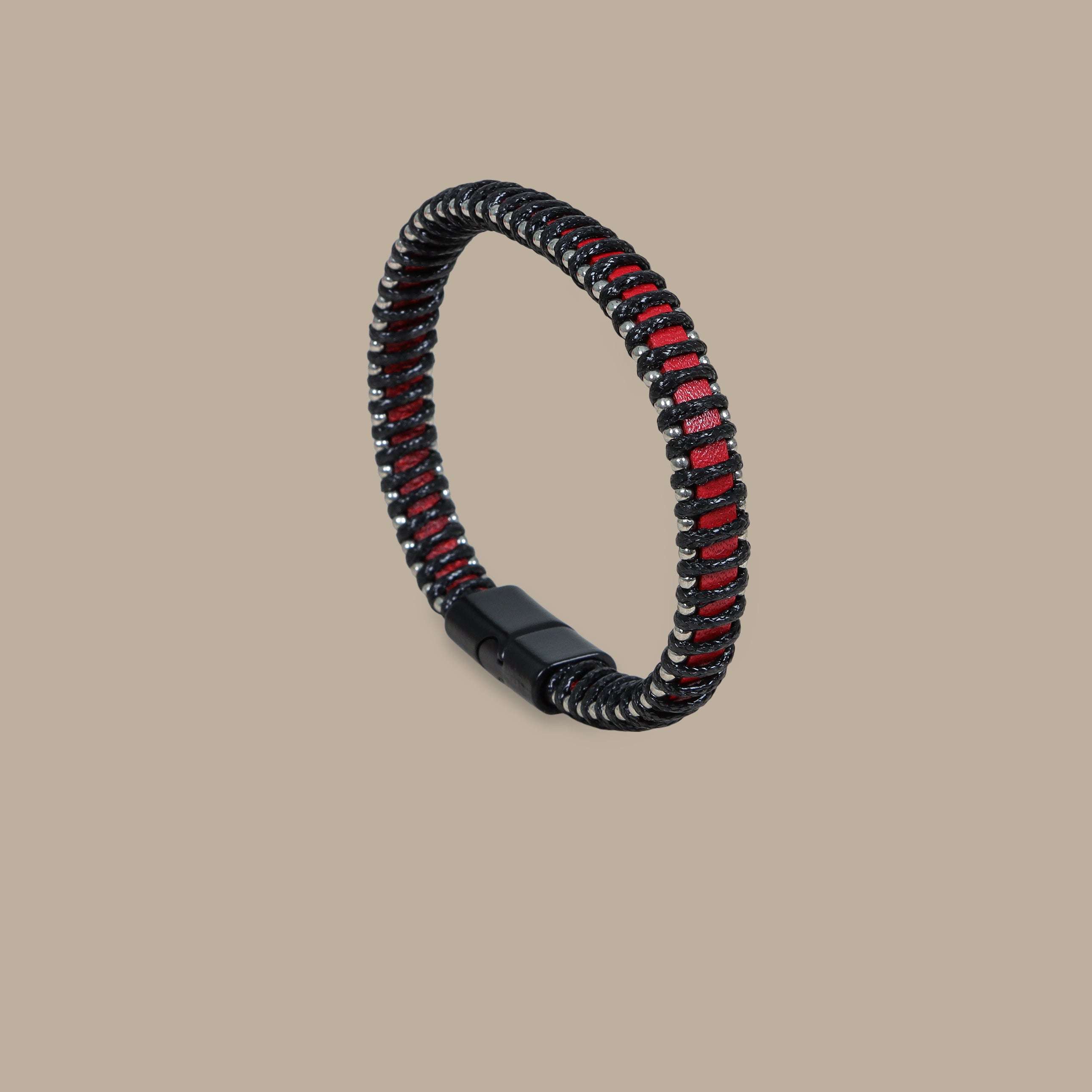 Leather Bracelet One Layer – Red