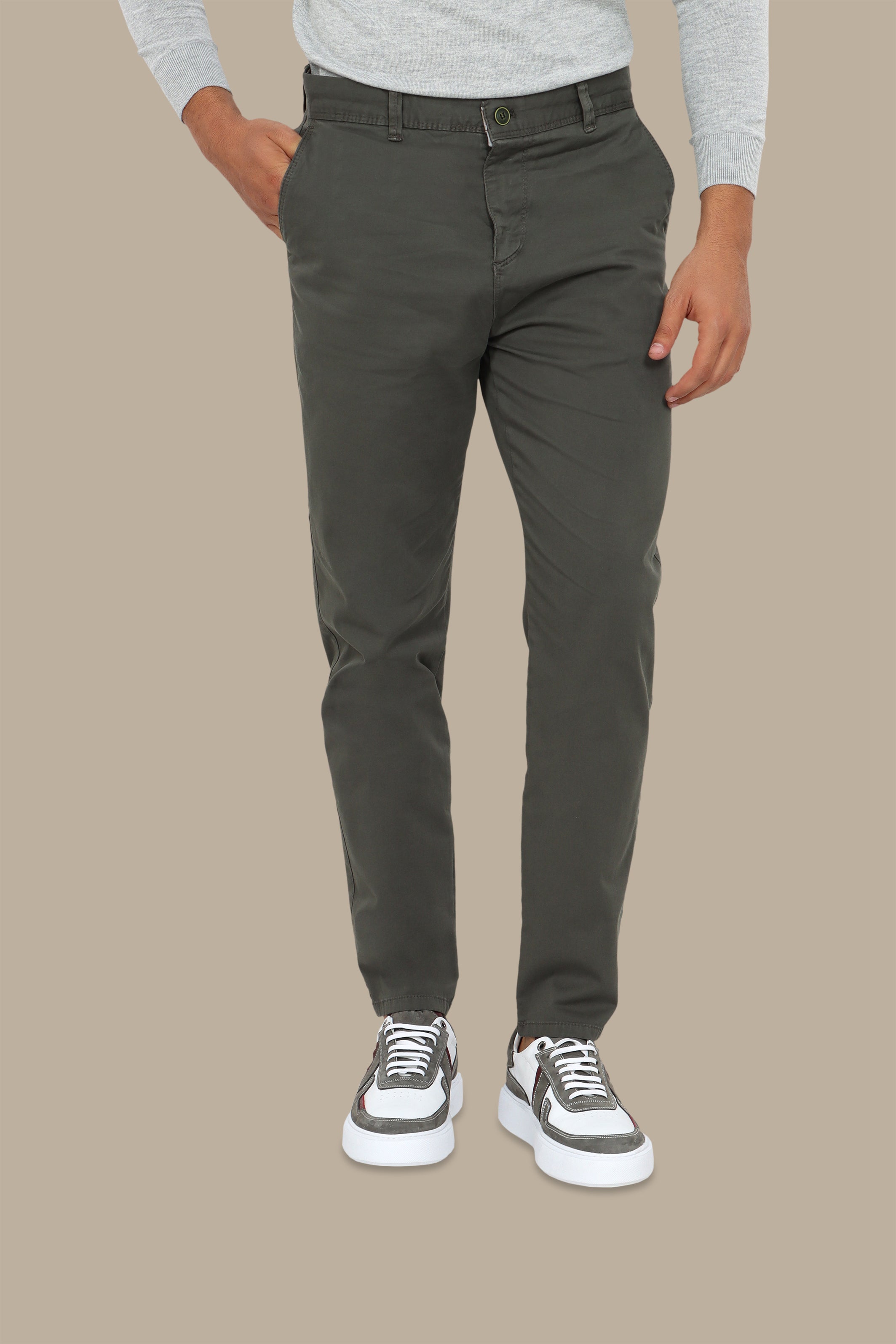 Khaki Plain Chinos