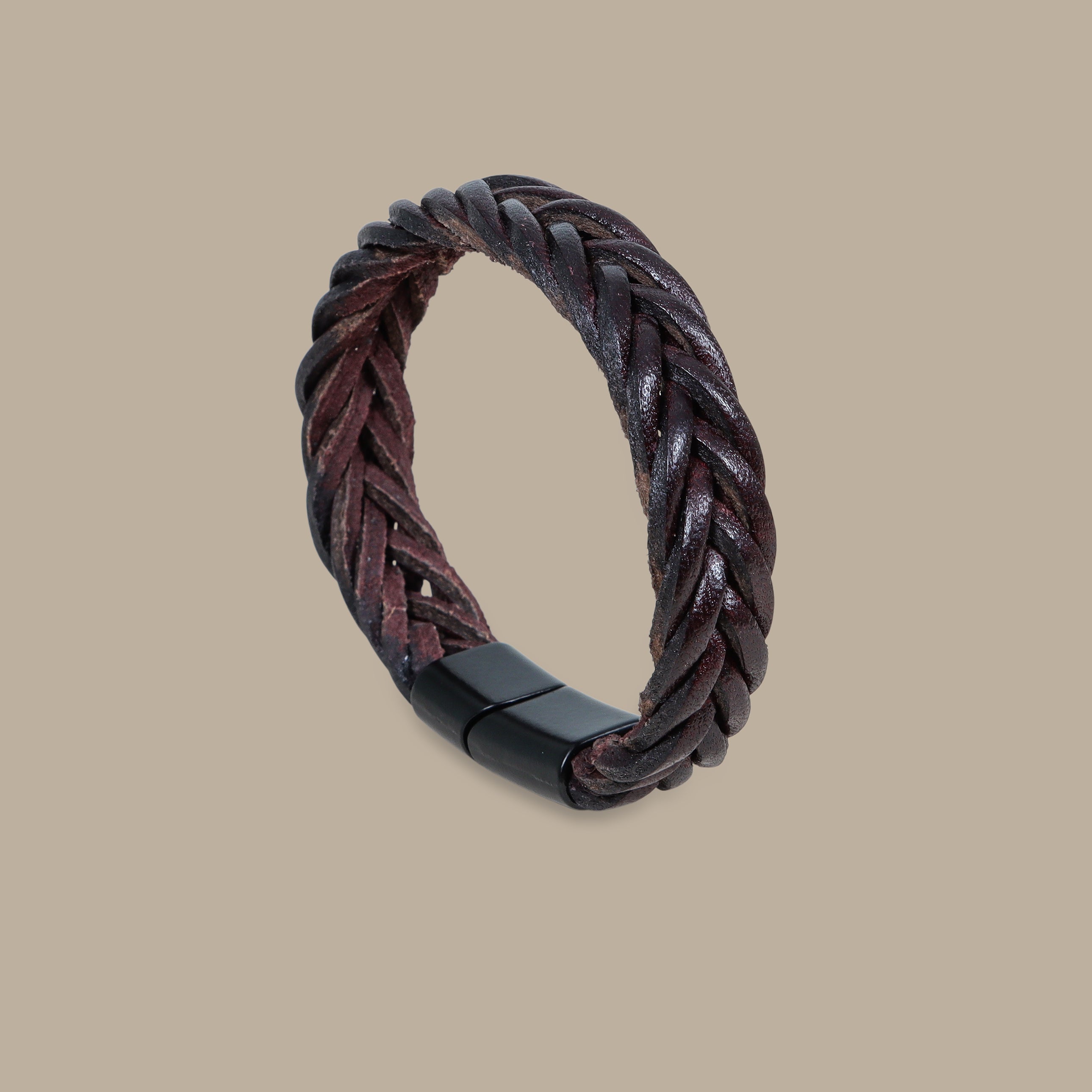 Leather Bracelet One Layer – Burgundy