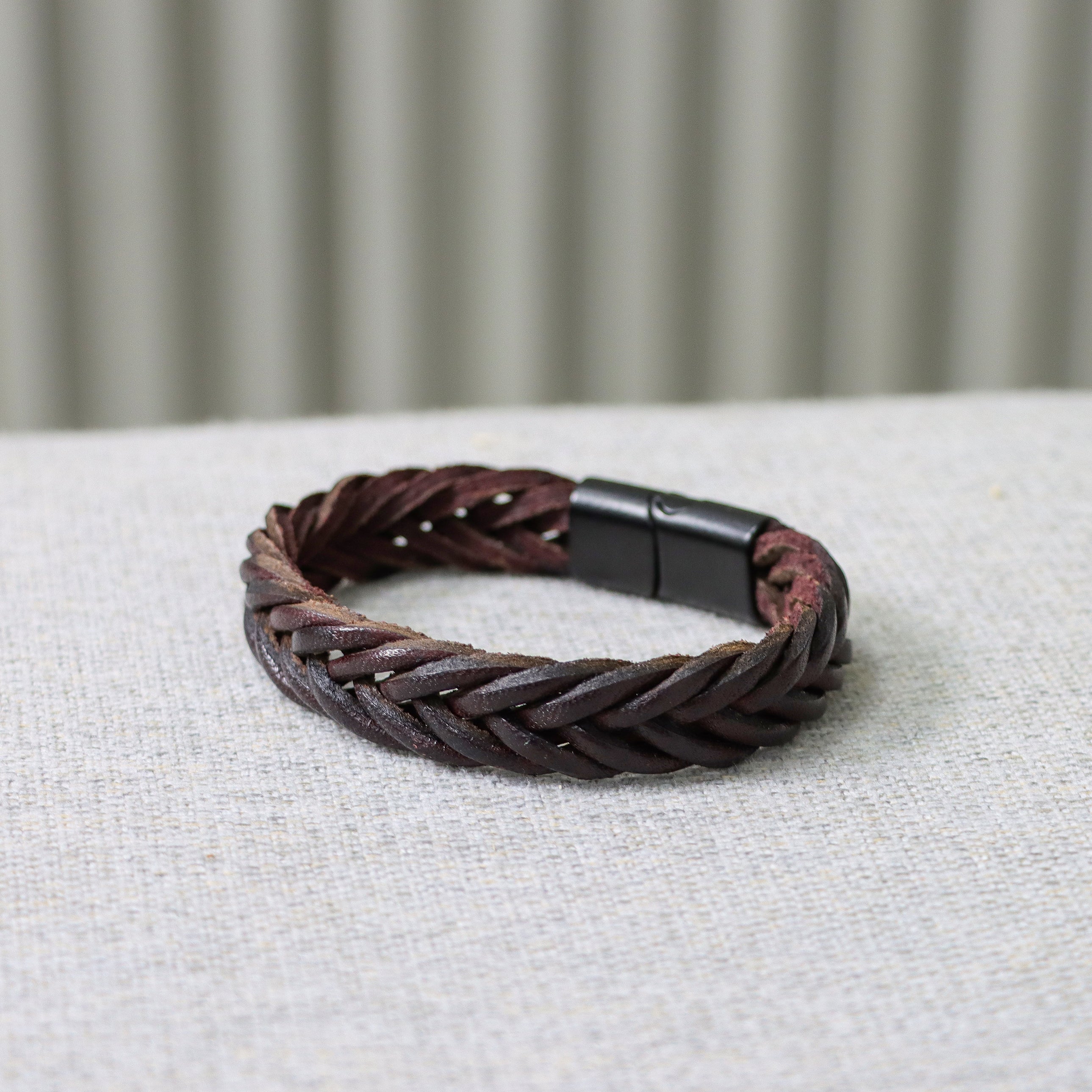 Leather Bracelet One Layer – Burgundy