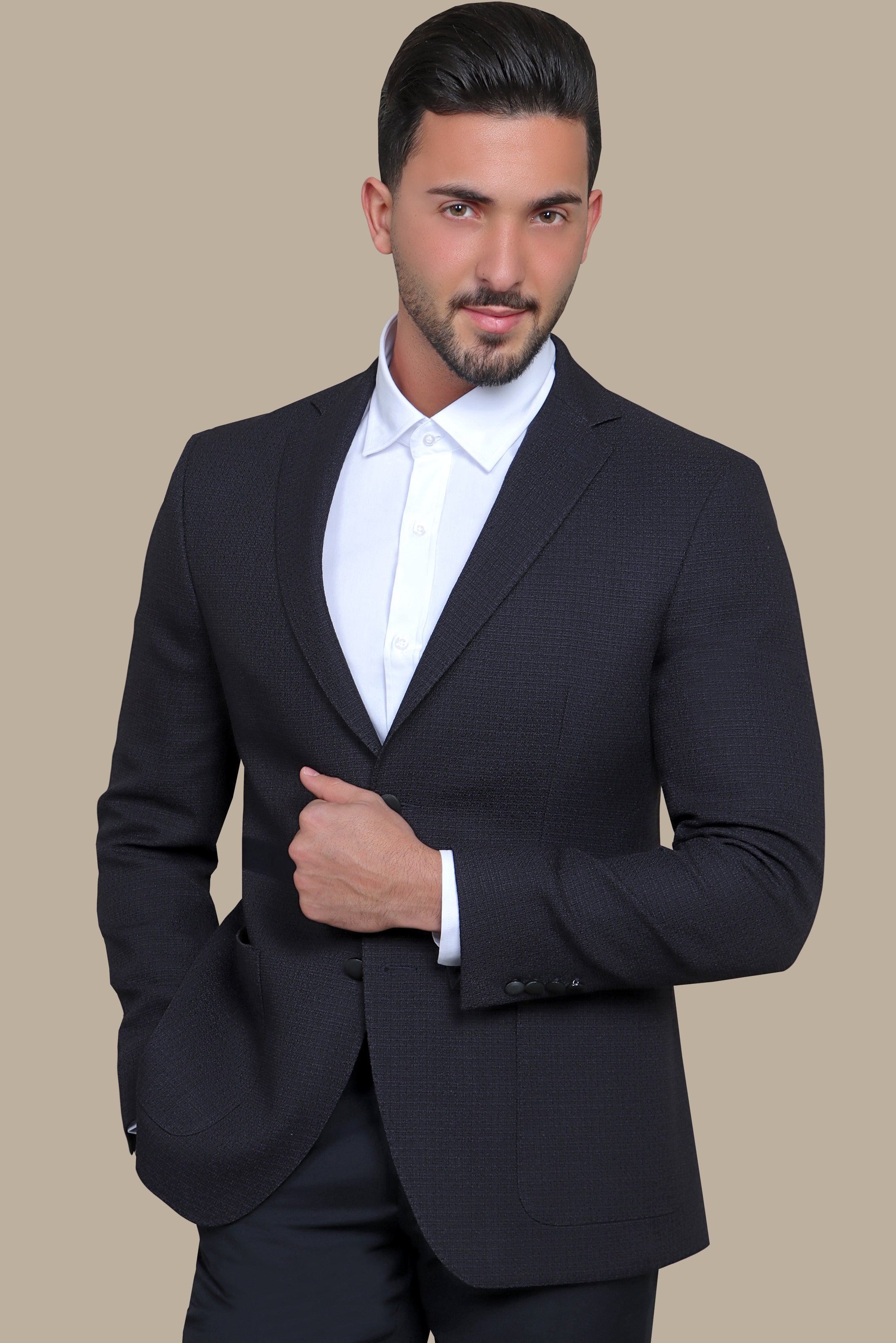 Architectural Opulence: Blazer FV Special Structure Satin Layer